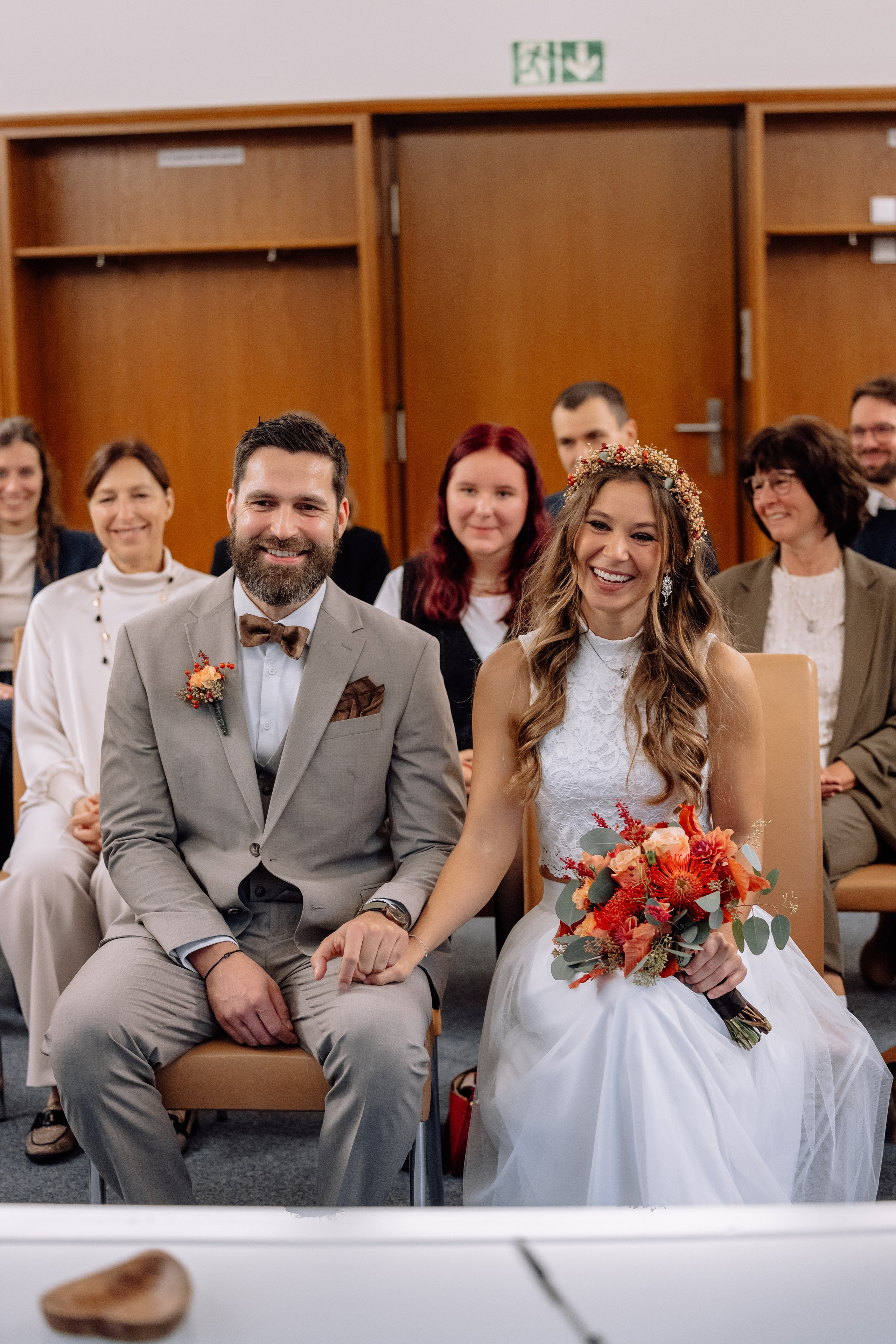 Herbsthochzeit im Standesamt Schwabing. Hochzeitsfotograf München Taufe Familienfotograf Tanja Mauke