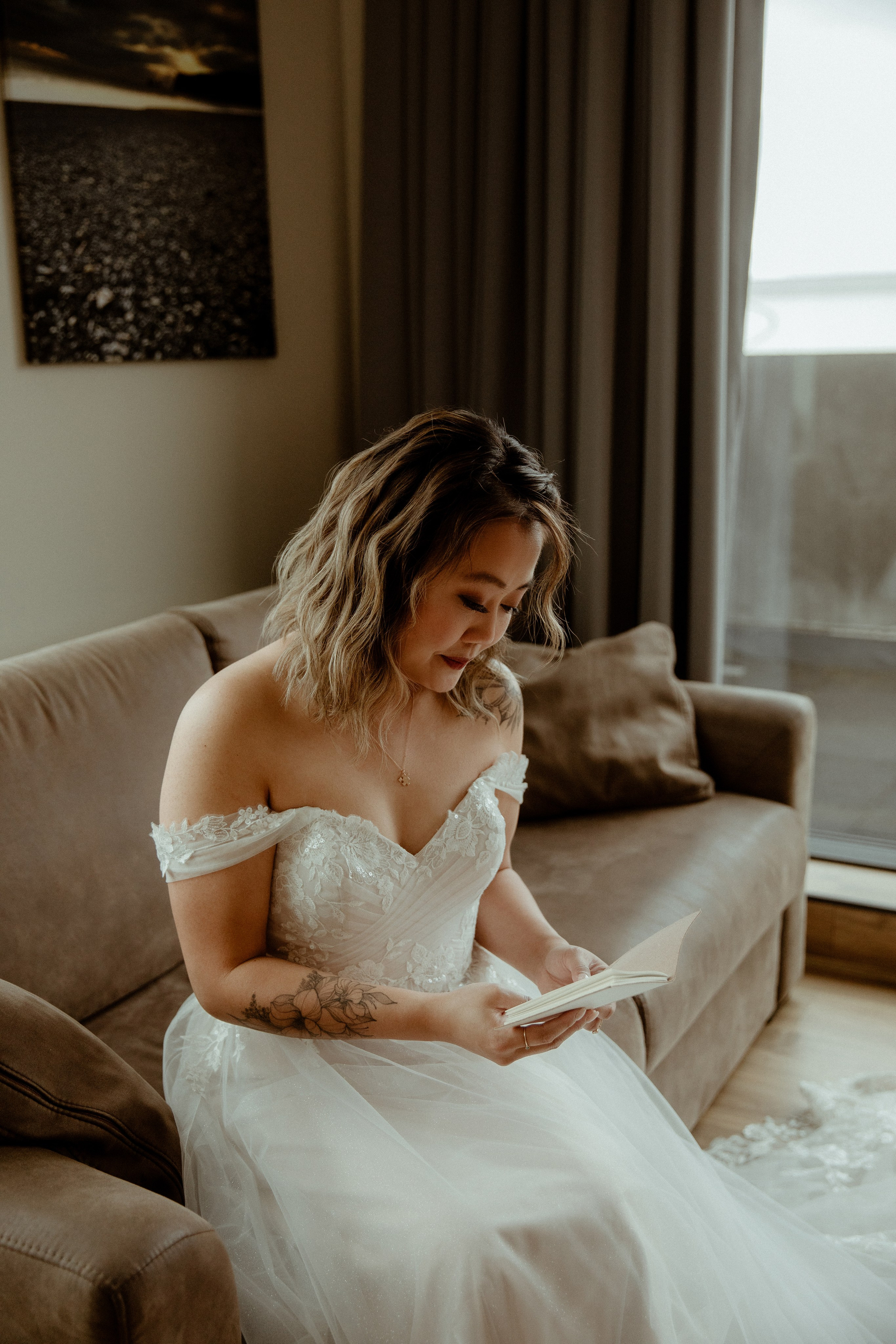 Elopement at Kvernufoss Waterfall. Iceland elopement photographer & videographer