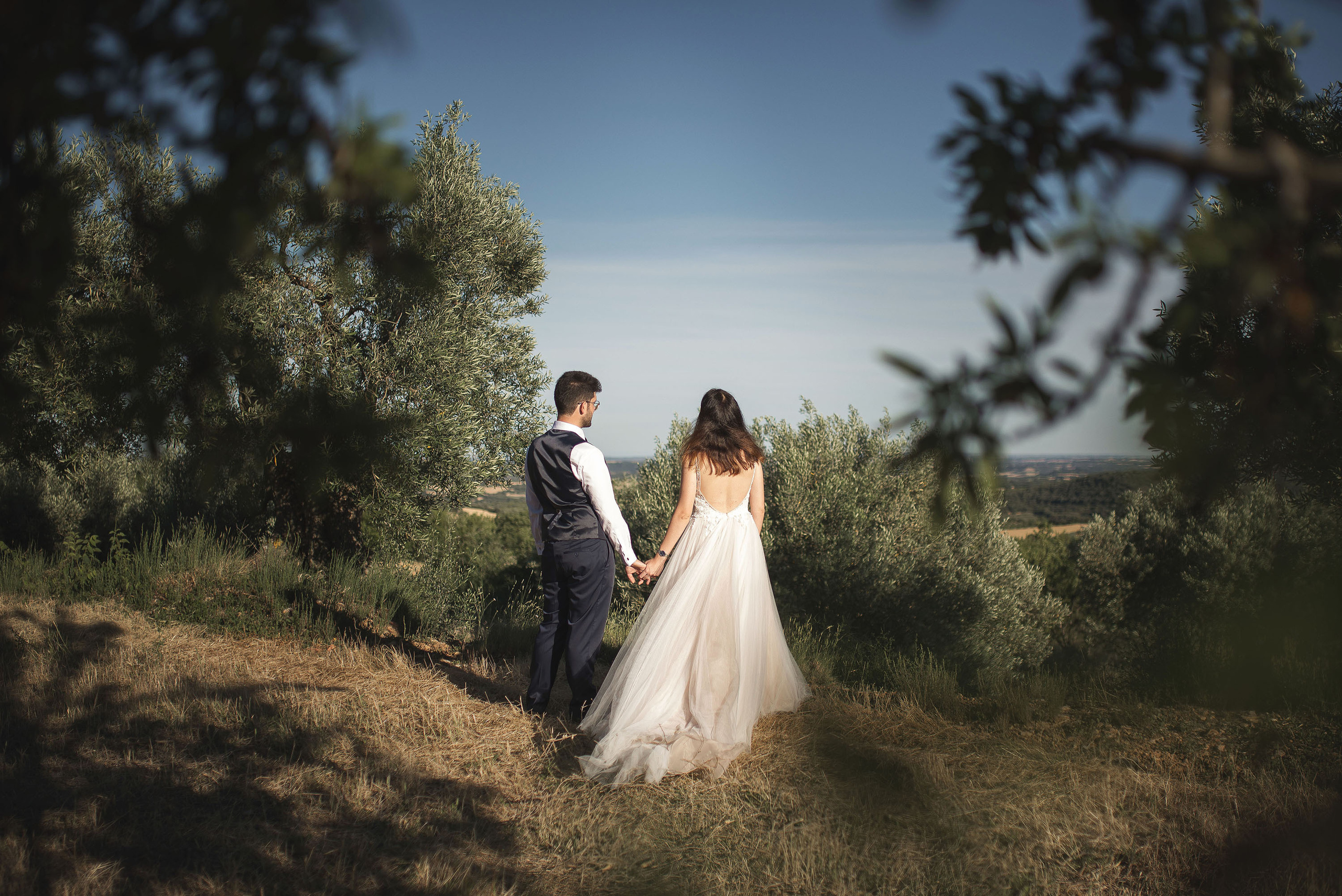 novios campo almendro