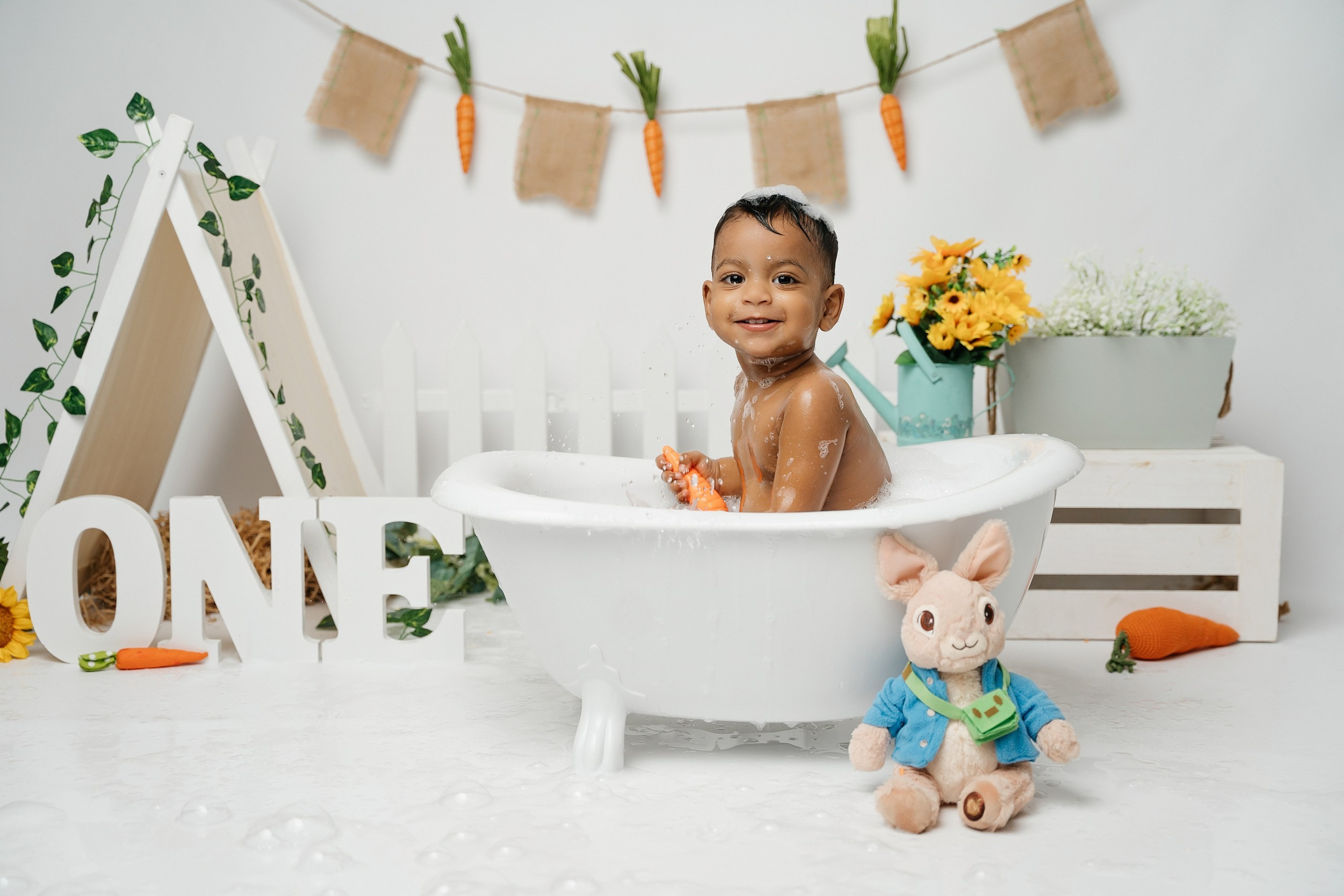 Peter rabbit cake smash session. Newborn and family photographer. Hills District. Sydney