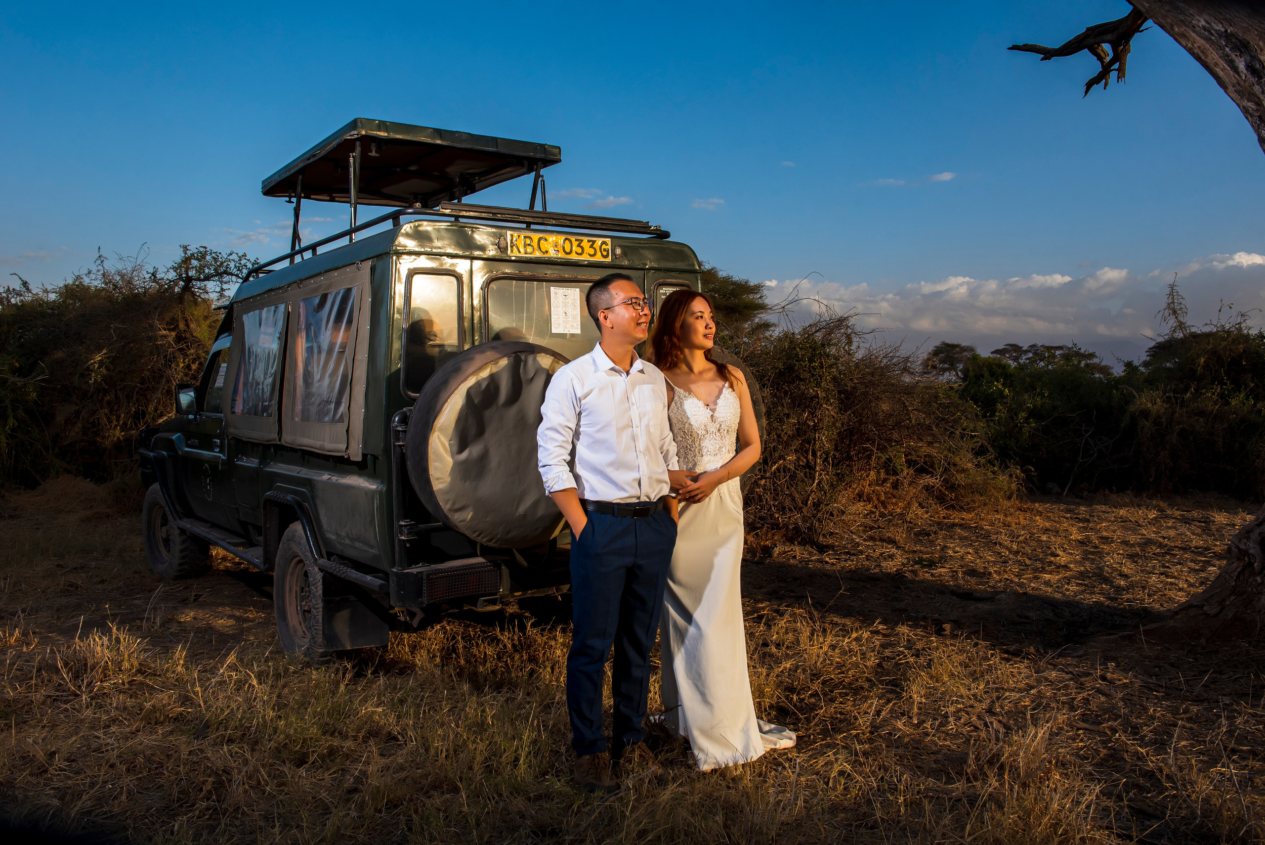 Romantic photoshoot with Mount Kilimanjaro backdrop