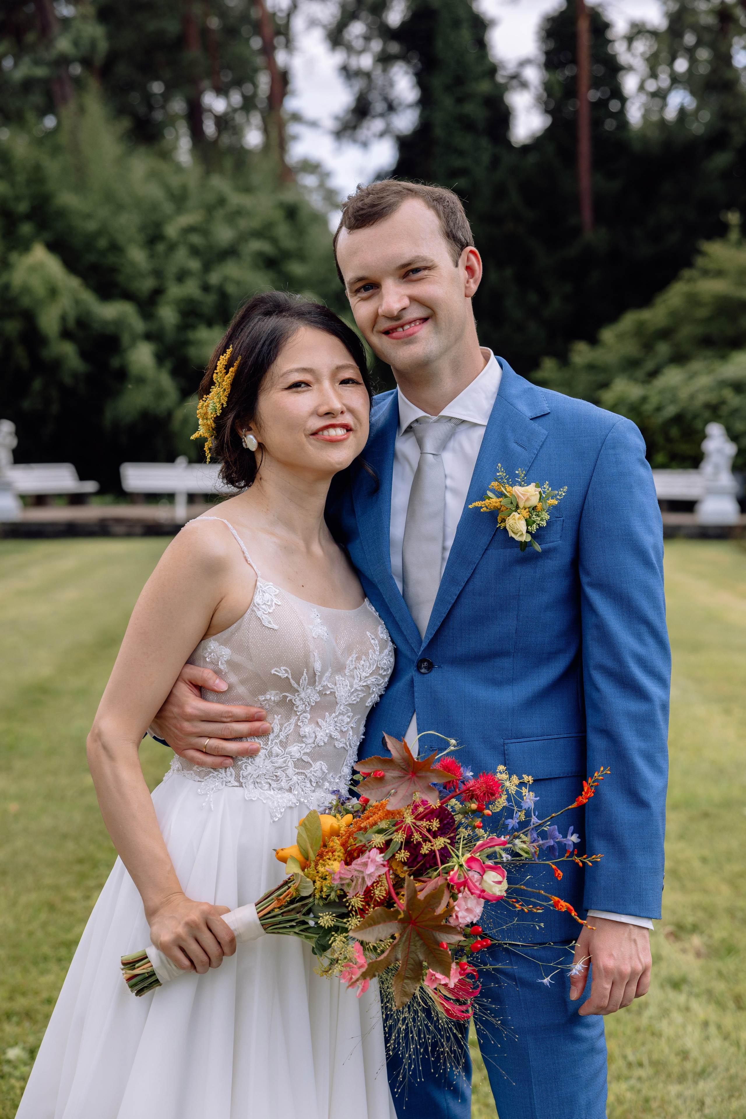Café im Botanischen Garten. Deutsche - Japanische Hochzeit. Hochzeitsfotograf München Taufe Familienfotograf Tanja Mauke
