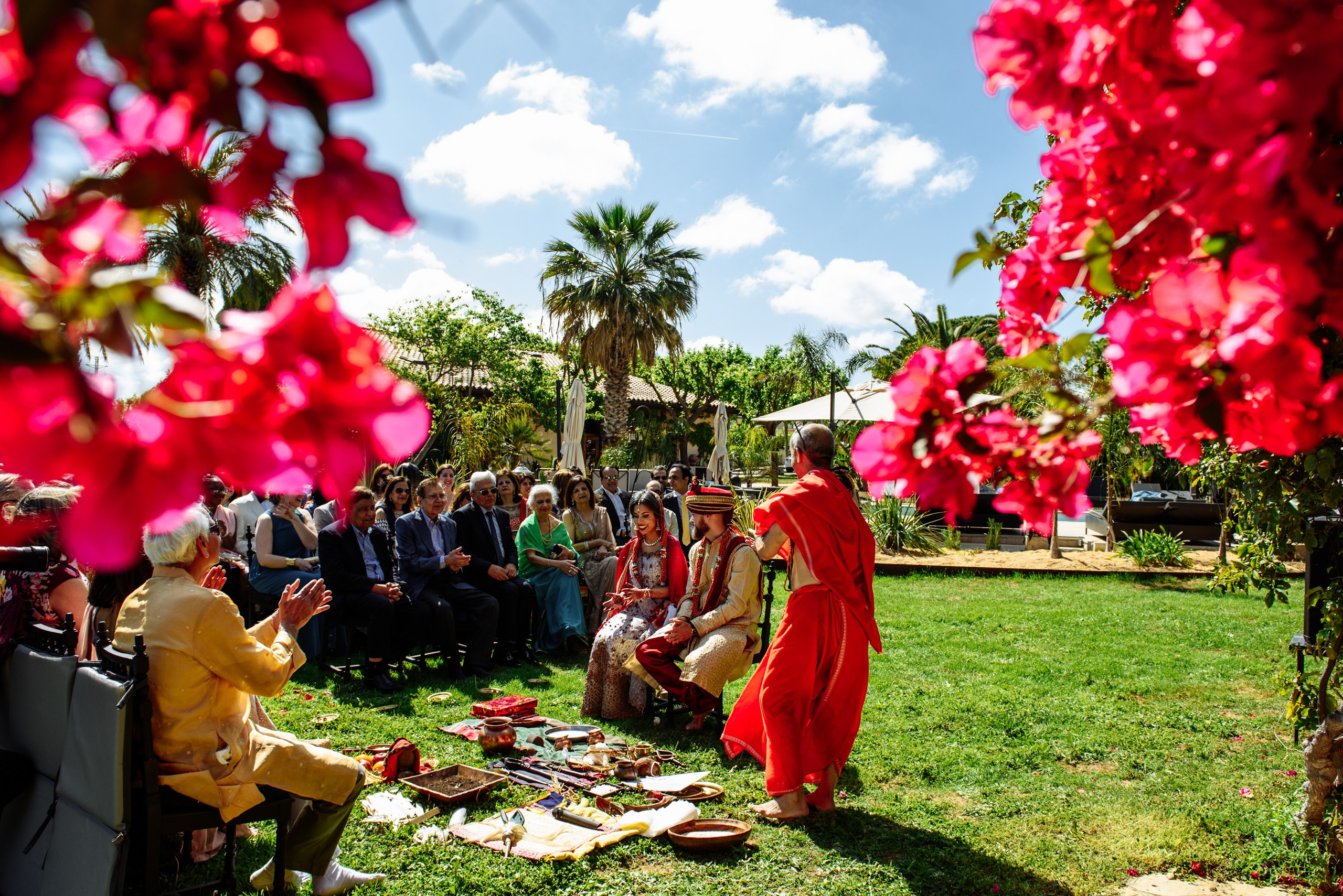 Elegancia Oriental. La Magia de una Boda India en La Gran Villa Rosa. Фотограф Екатерина Гасанова — фотосессии в Барселоне