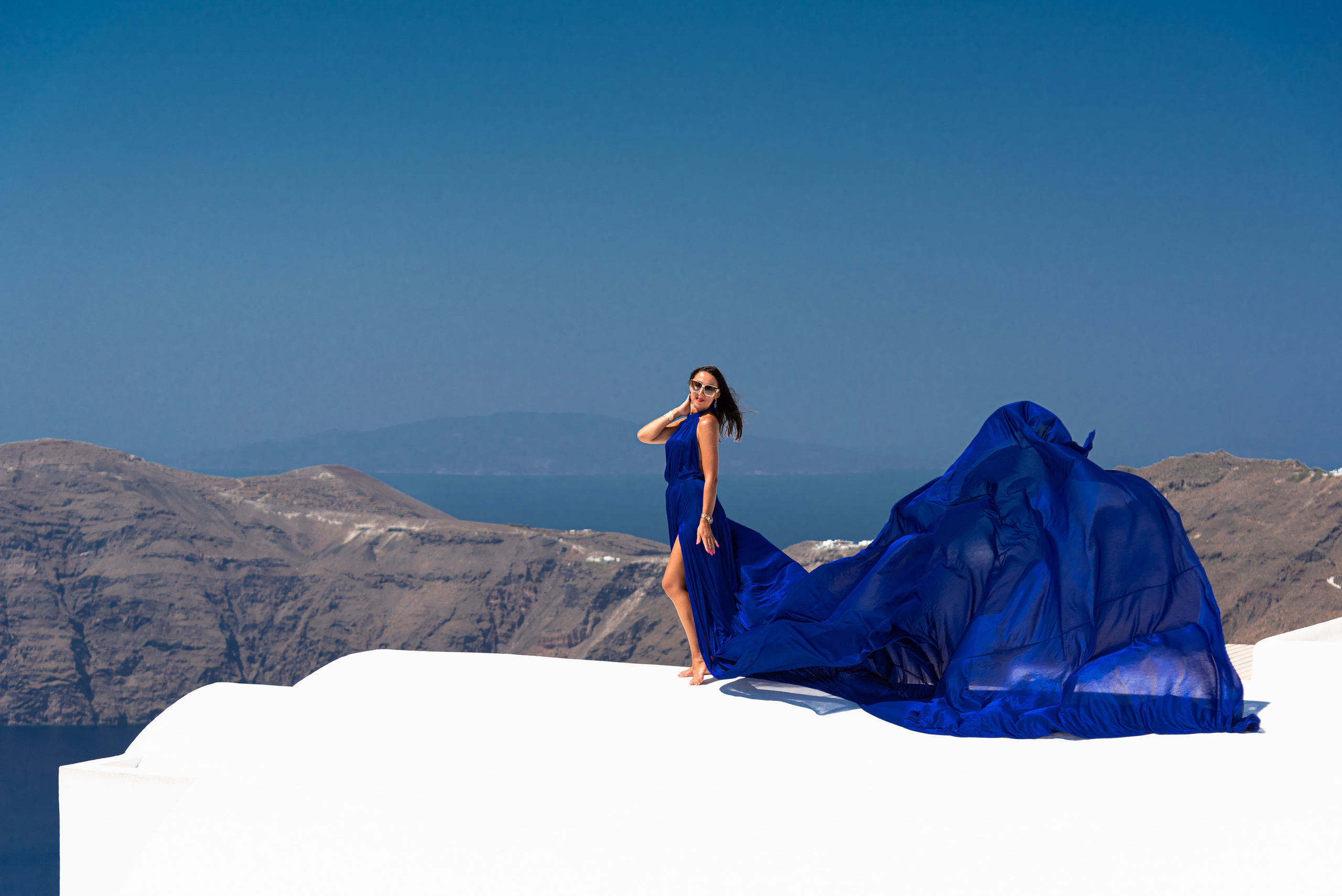 Wollbaum Anastasia — Flying Dress Photo Shoot in Santorini. Main