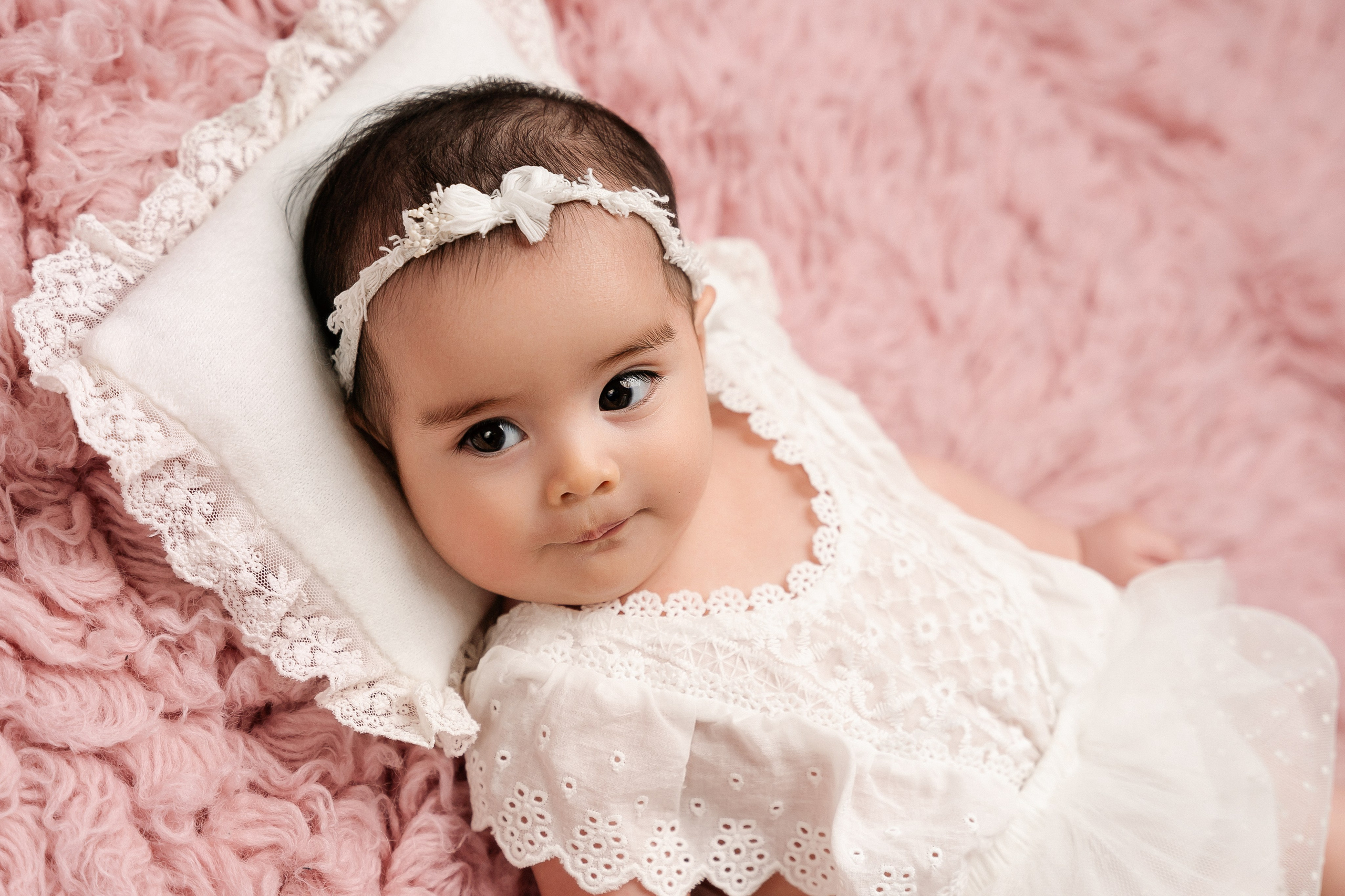 A studio milestone session for 5 months old baby Alejandra and her beautiful family❤️. Newborn and family photographer. Hills District. Sydney