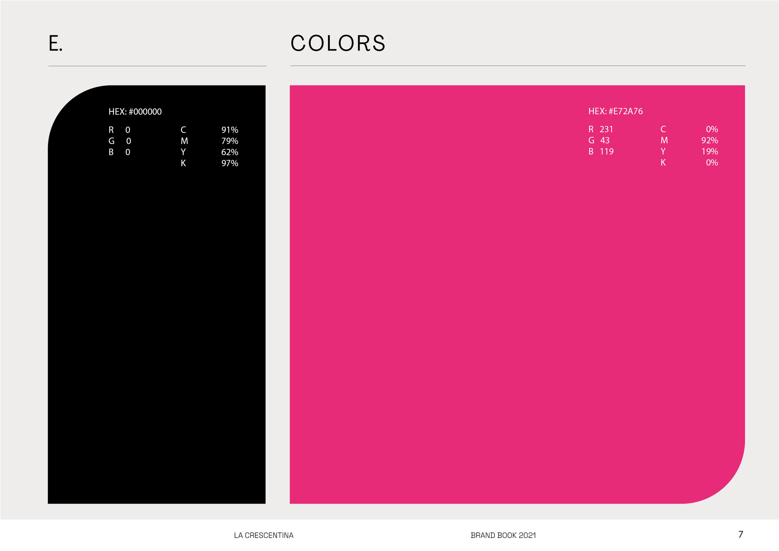 La Crescentina — visual identity. Aura Studio / co-design space