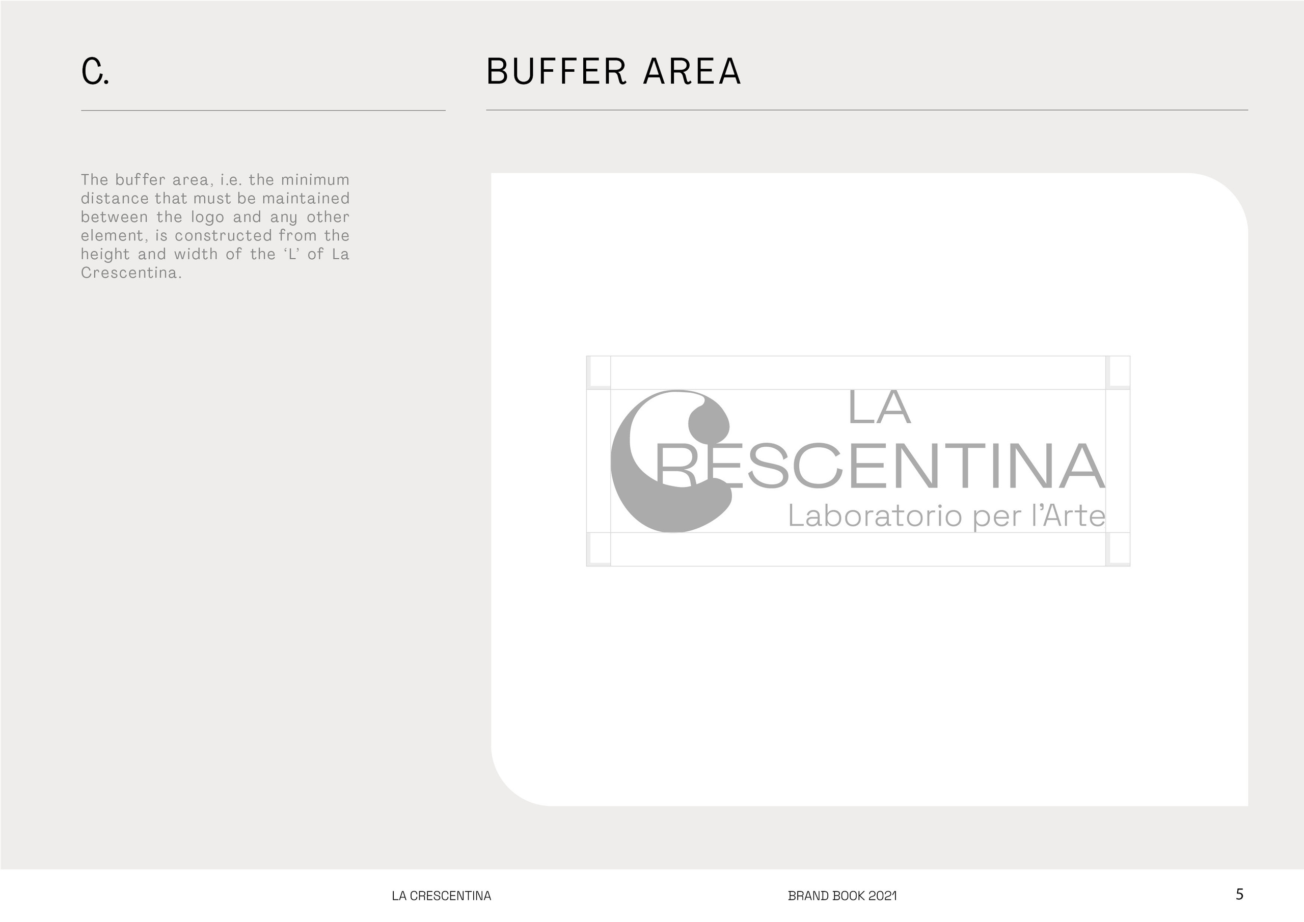 La Crescentina — visual identity. Aura Studio / co-design space