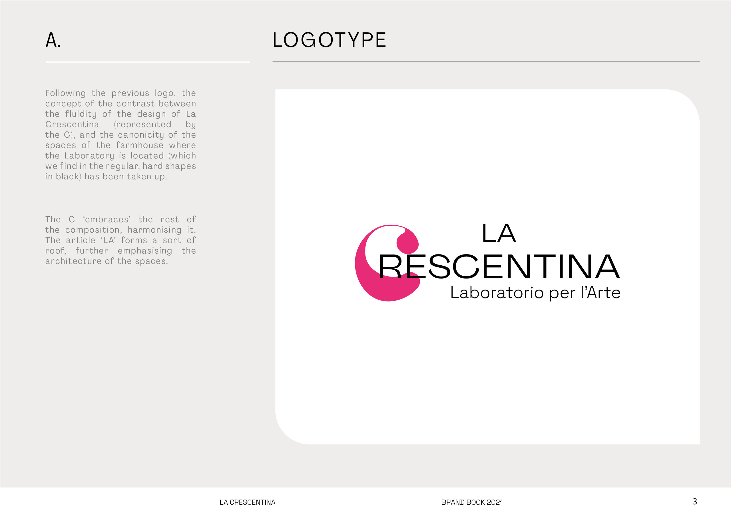La Crescentina — visual identity. Aura Studio / co-design space