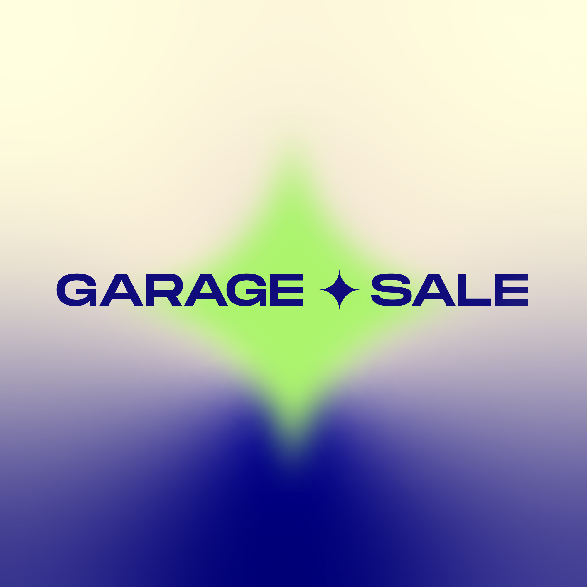 Garage Sale Visual Identity. Aura Studio / co-design space