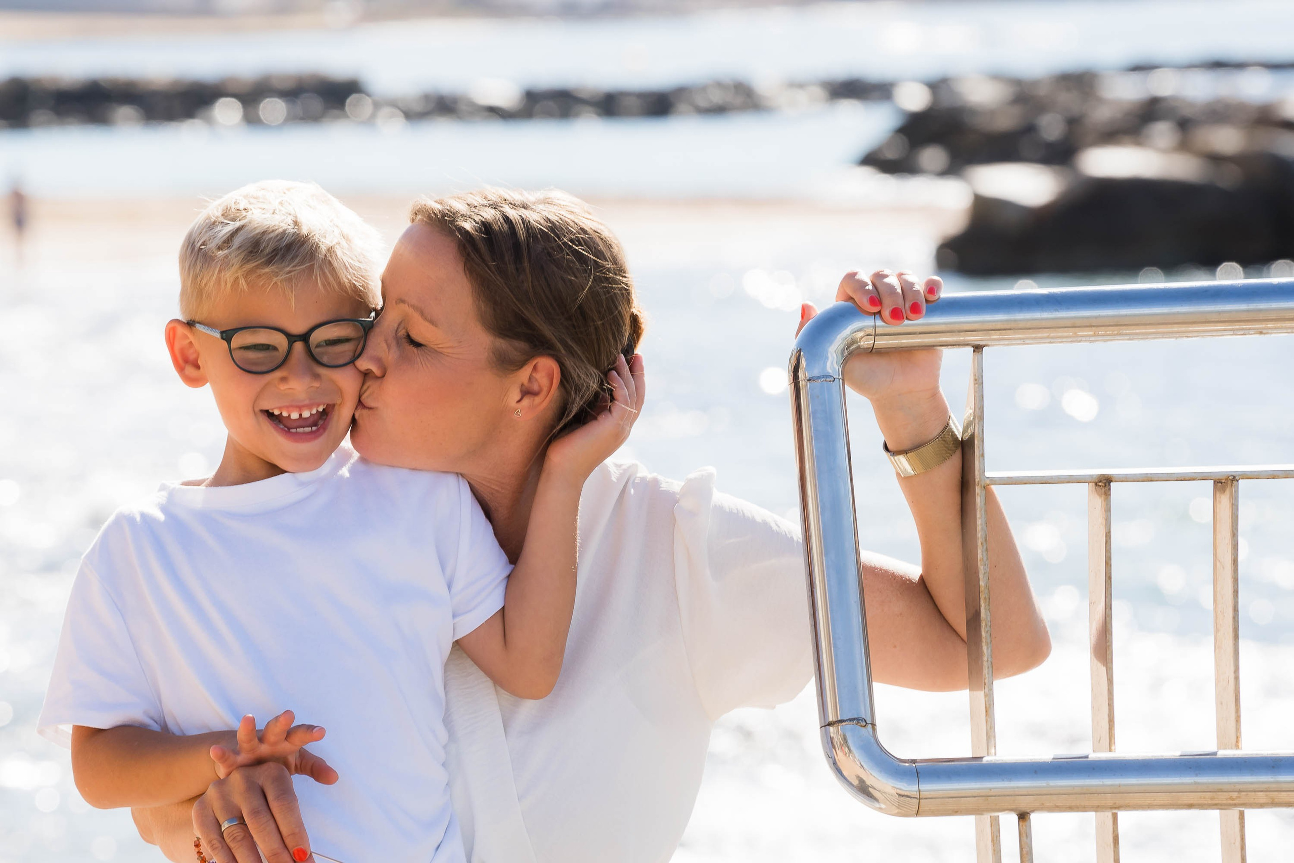 Family vacation Portrait at El Molinar Seafront