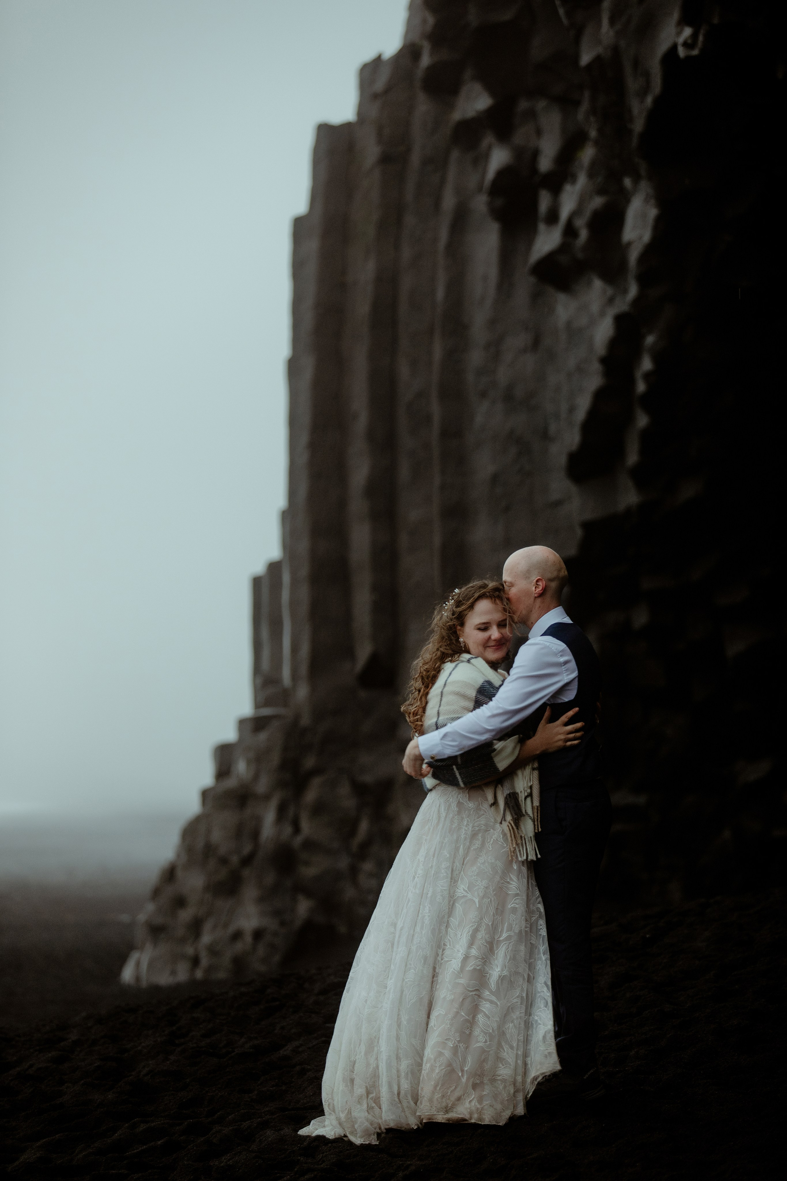 Iceland Elopement at Black Sand Beach. Iceland elopement photographer & videographer