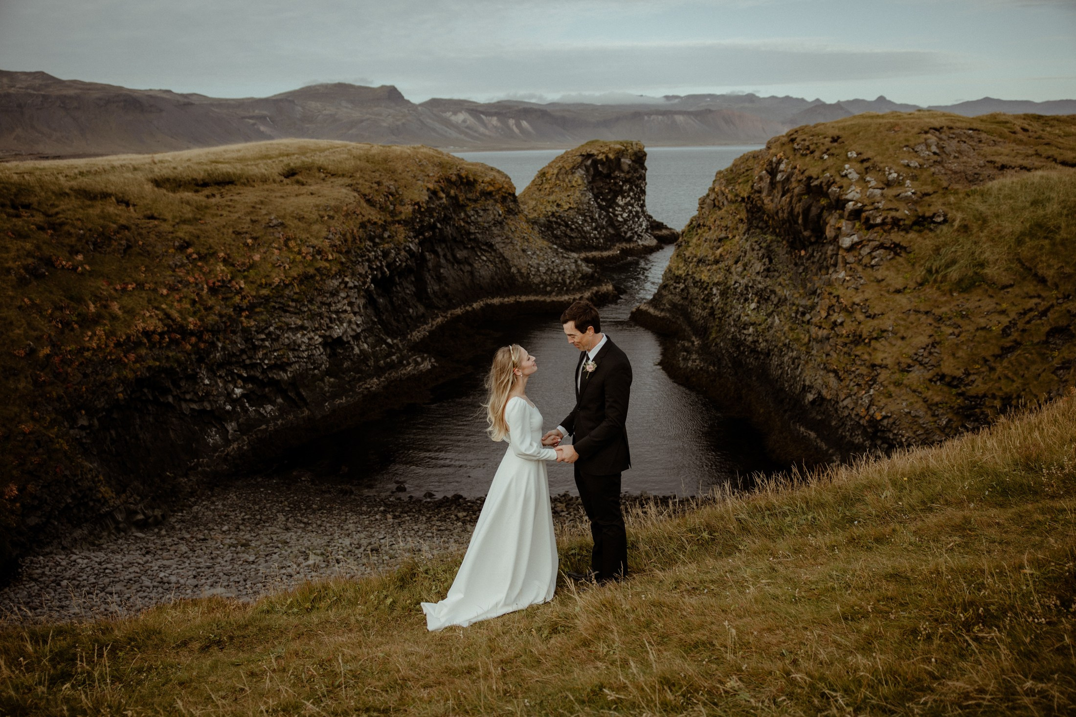 Iceland elopement at Budir Black Church | Snæfellsnes wedding by Iceland elopement photographer & videographer. Iceland elopement photographer & videographer