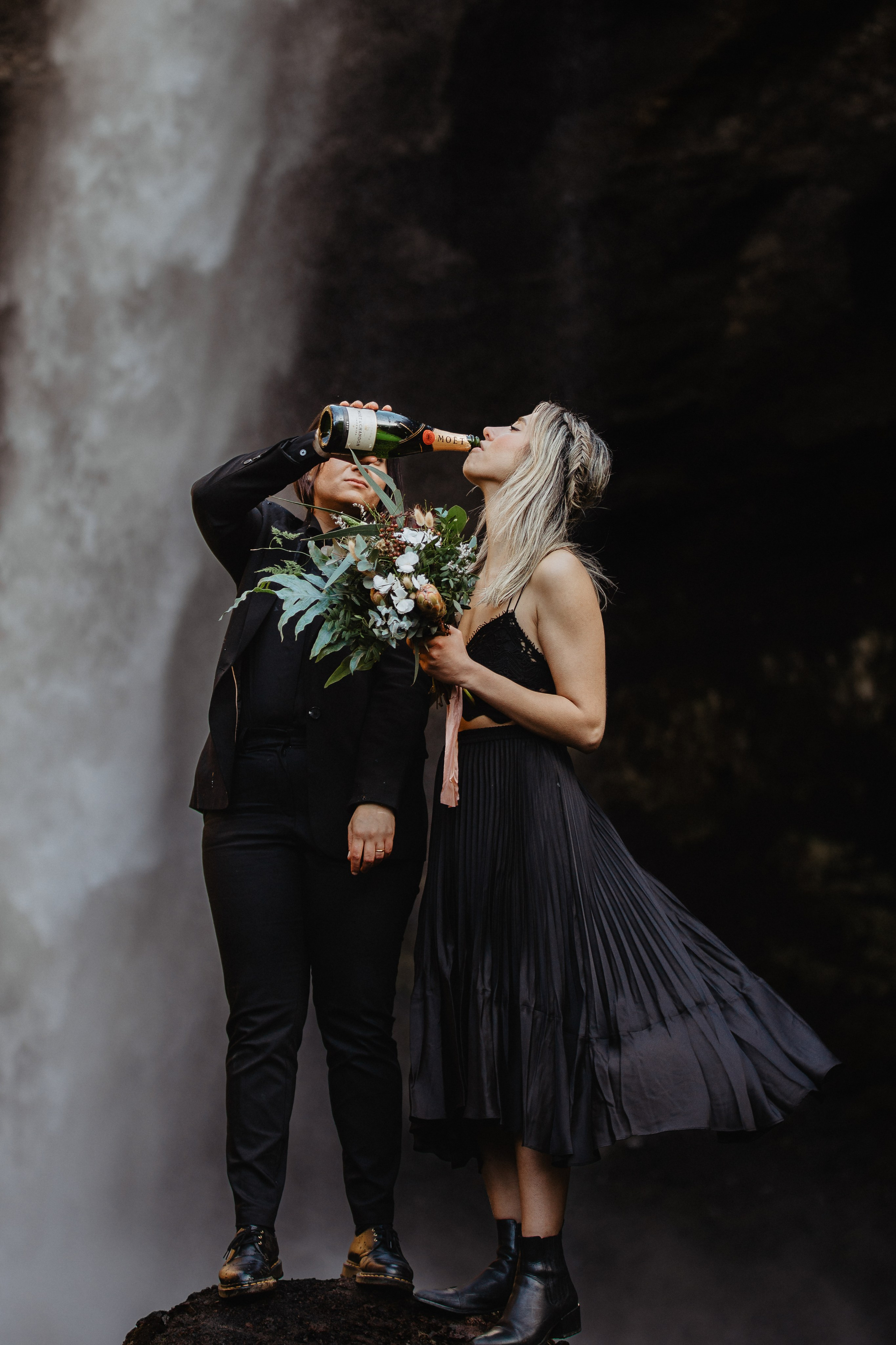 Same Sex Wedding at Iceland Black Sand Beach. Iceland elopement photographer & videographer