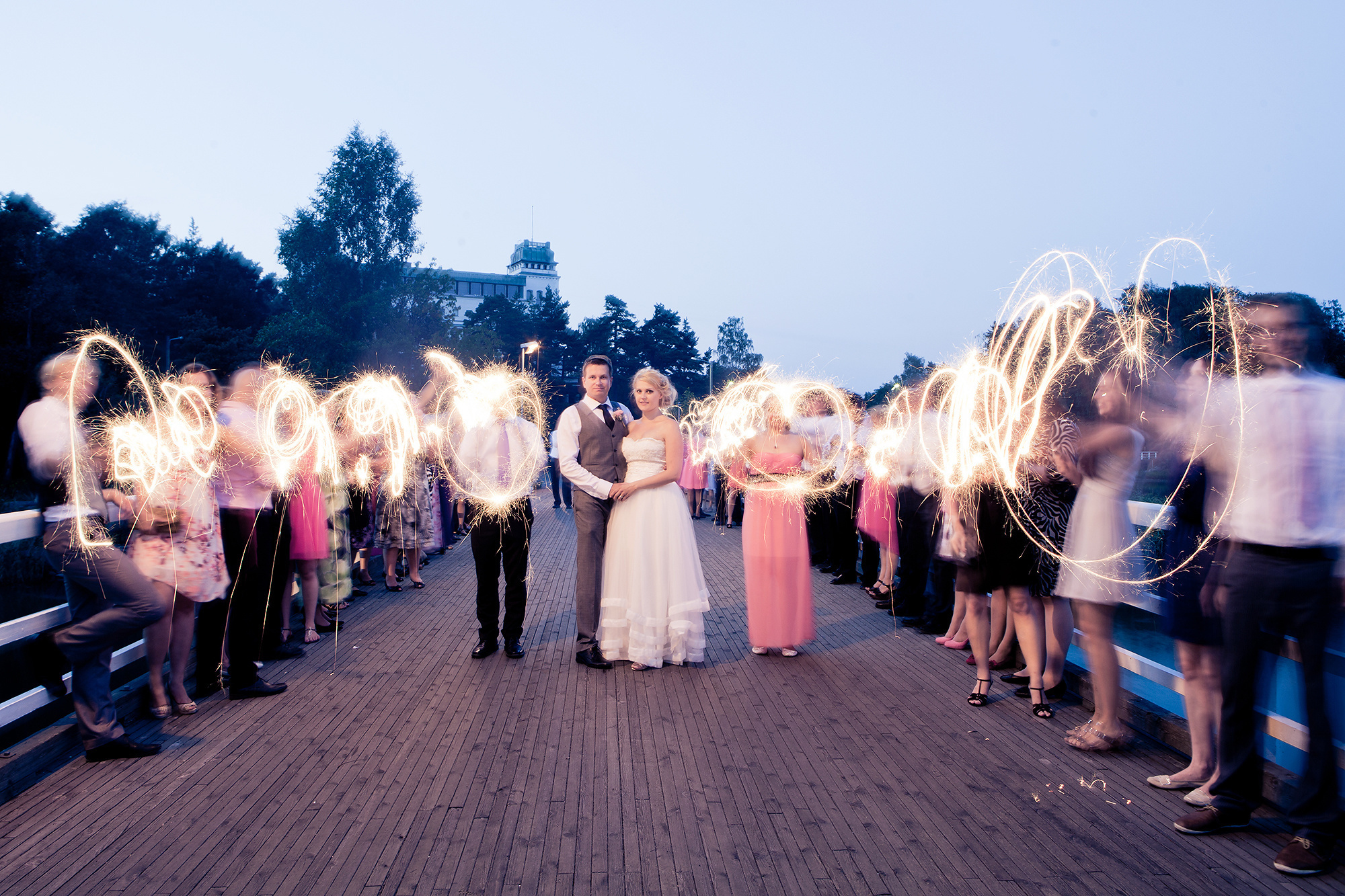 Ulkovihkiminen ja hääjuhla Kulosaaren kasinolla