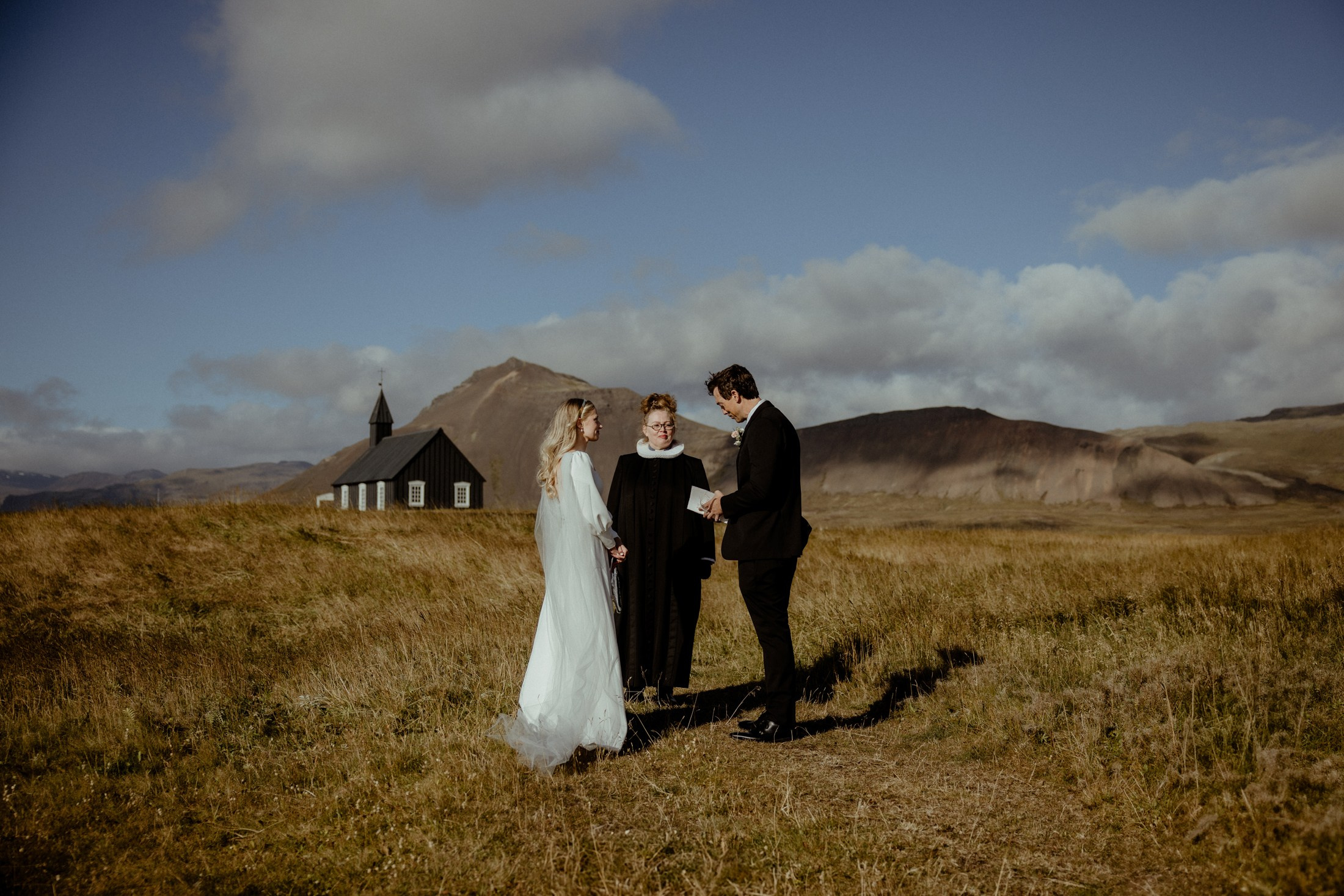 Iceland elopement at Budir Black Church | Snæfellsnes wedding by Iceland elopement photographer & videographer. Iceland elopement photographer & videographer
