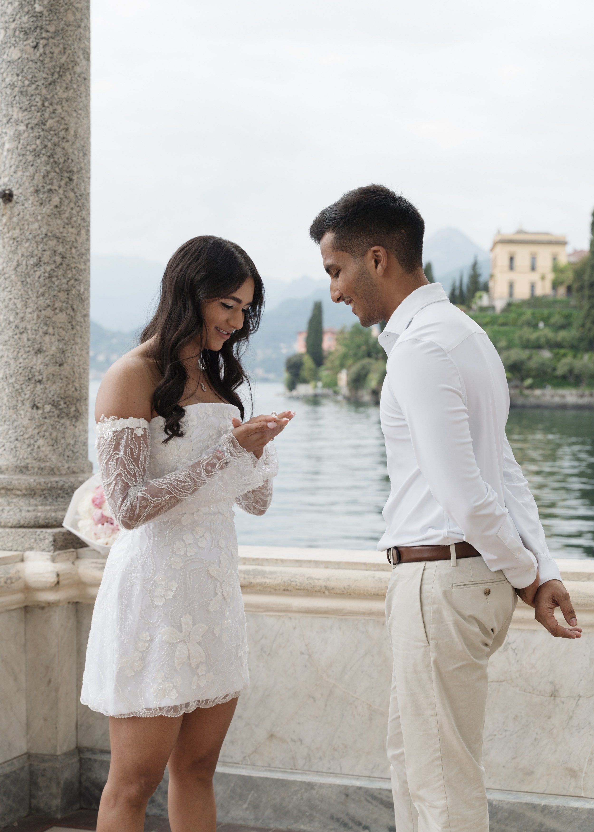 Villa Monastero Proposal Photographer | Lake Como Proposal Photography