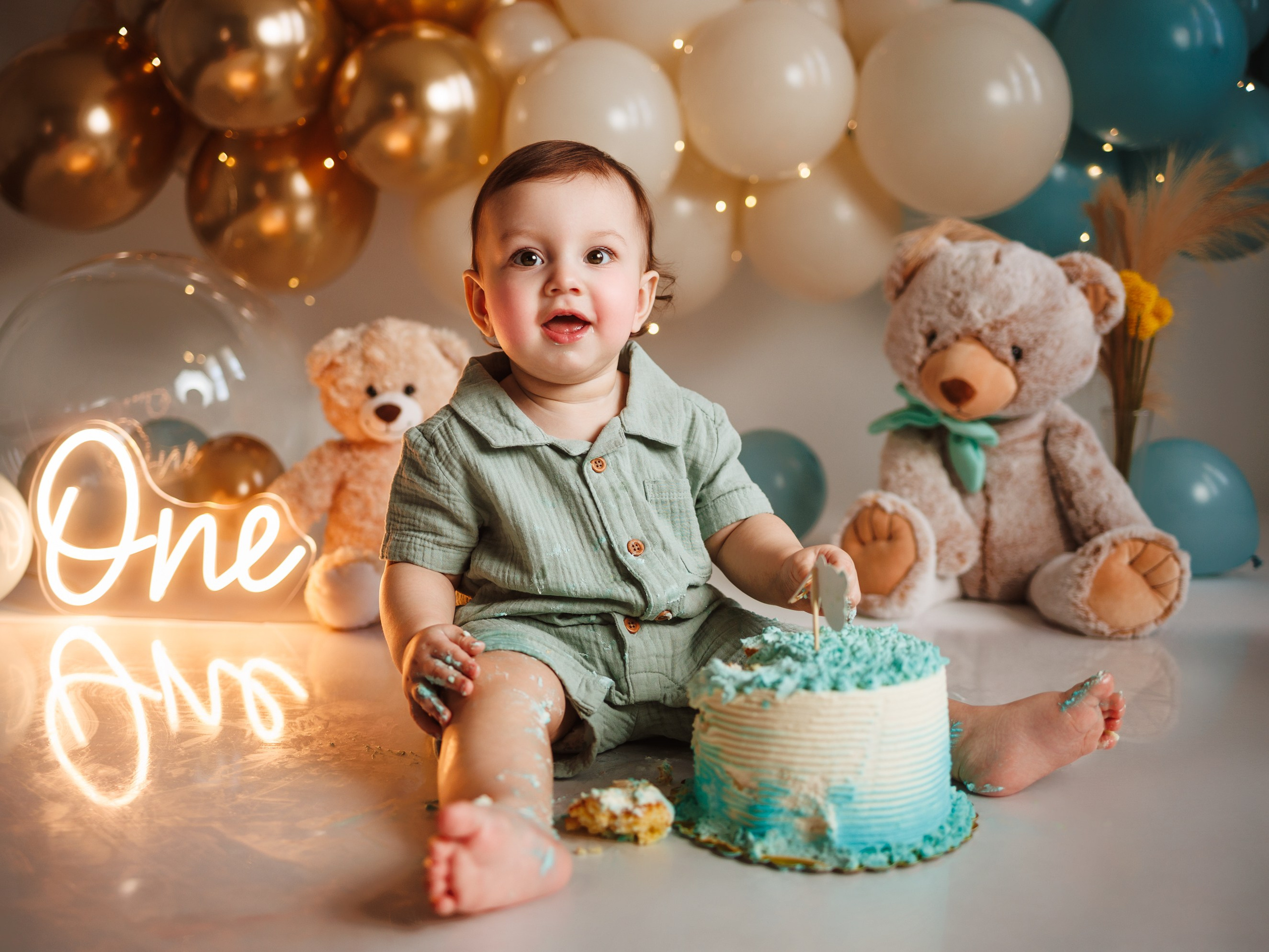 Sesión Cake Smash y Primer Cumpleaños en Indianápolis | Gabby Aguirre