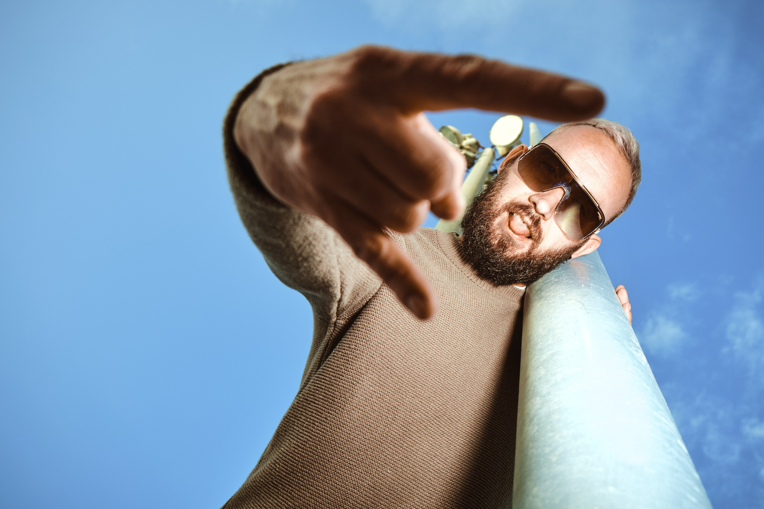 Street photography with flash light in the industrial area of Torrevieja, Alicante