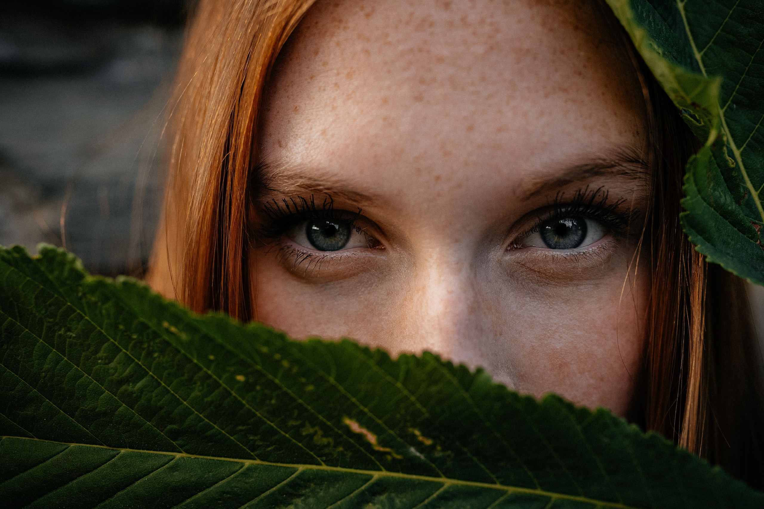 Ausdrückliches Frauenporträt mit fokussiertem Blick