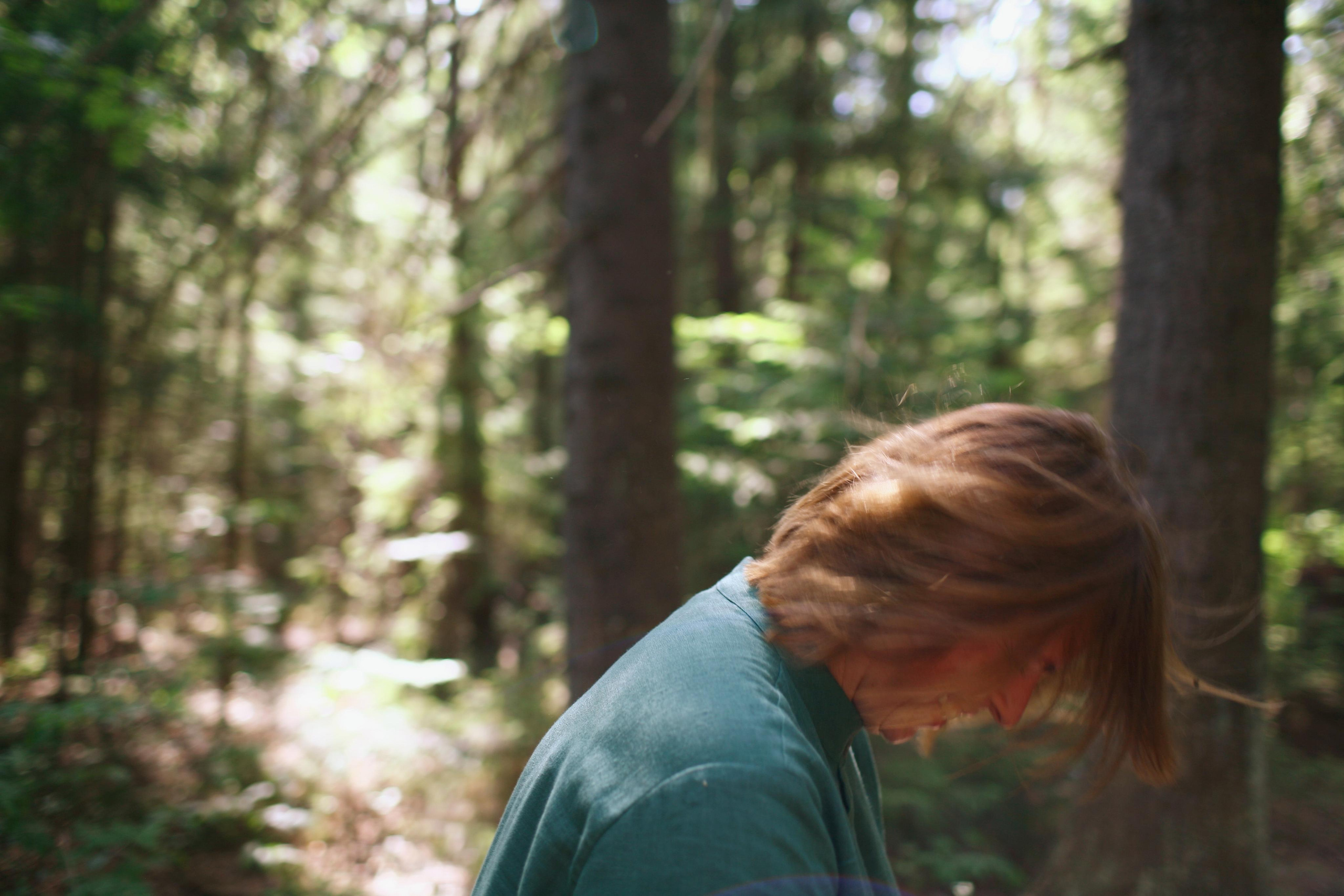Anna, by herself. Woods and a little bit fire. Victoria Dini. Art photography in London / Folkestone, UK