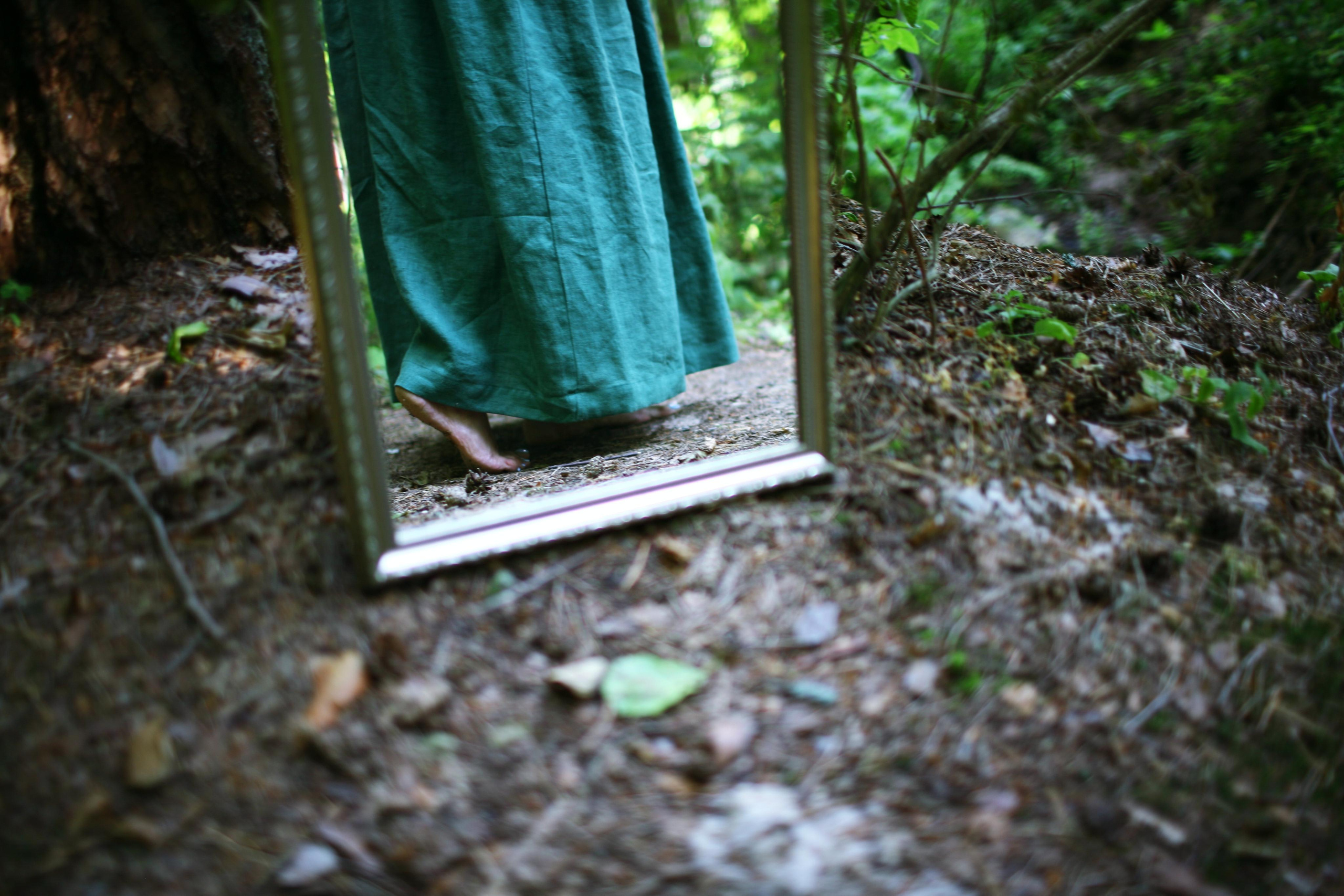 Anna, by herself. Woods and a little bit fire. Victoria Dini. Art photography in London / Folkestone, UK