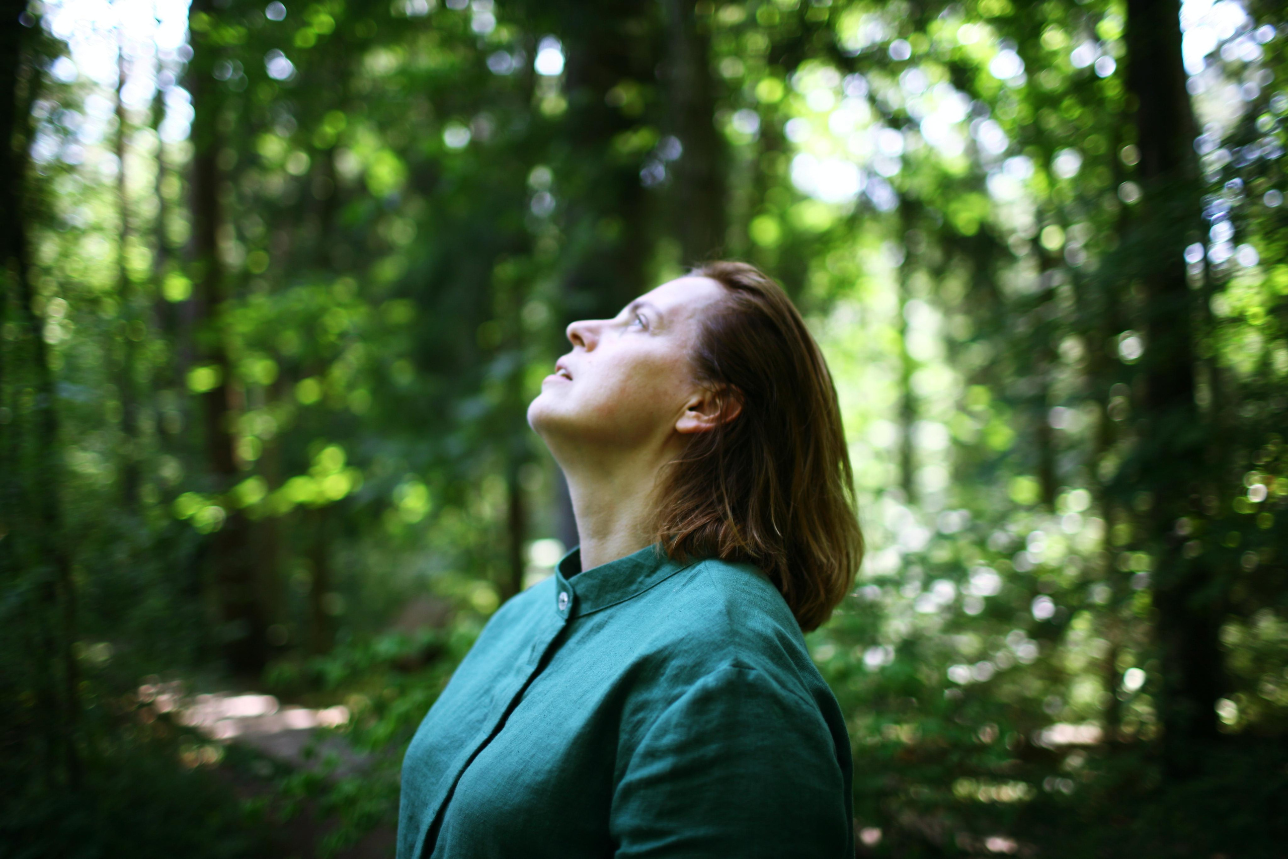 Anna, by herself. Woods and a little bit fire. Victoria Dini. Art photography in London / Folkestone, UK