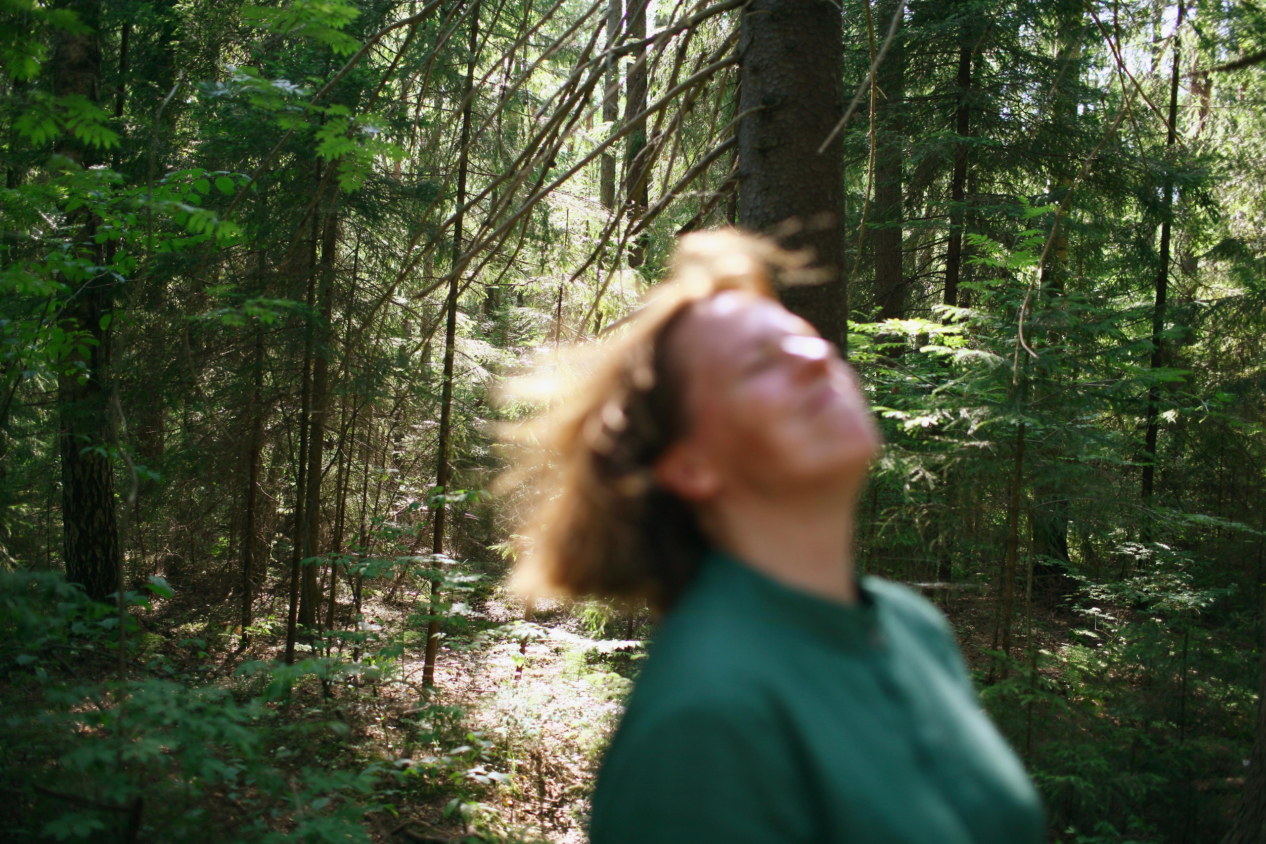 Anna, by herself. Woods and a little bit fire. Victoria Dini. Art photography in London / Folkestone, UK