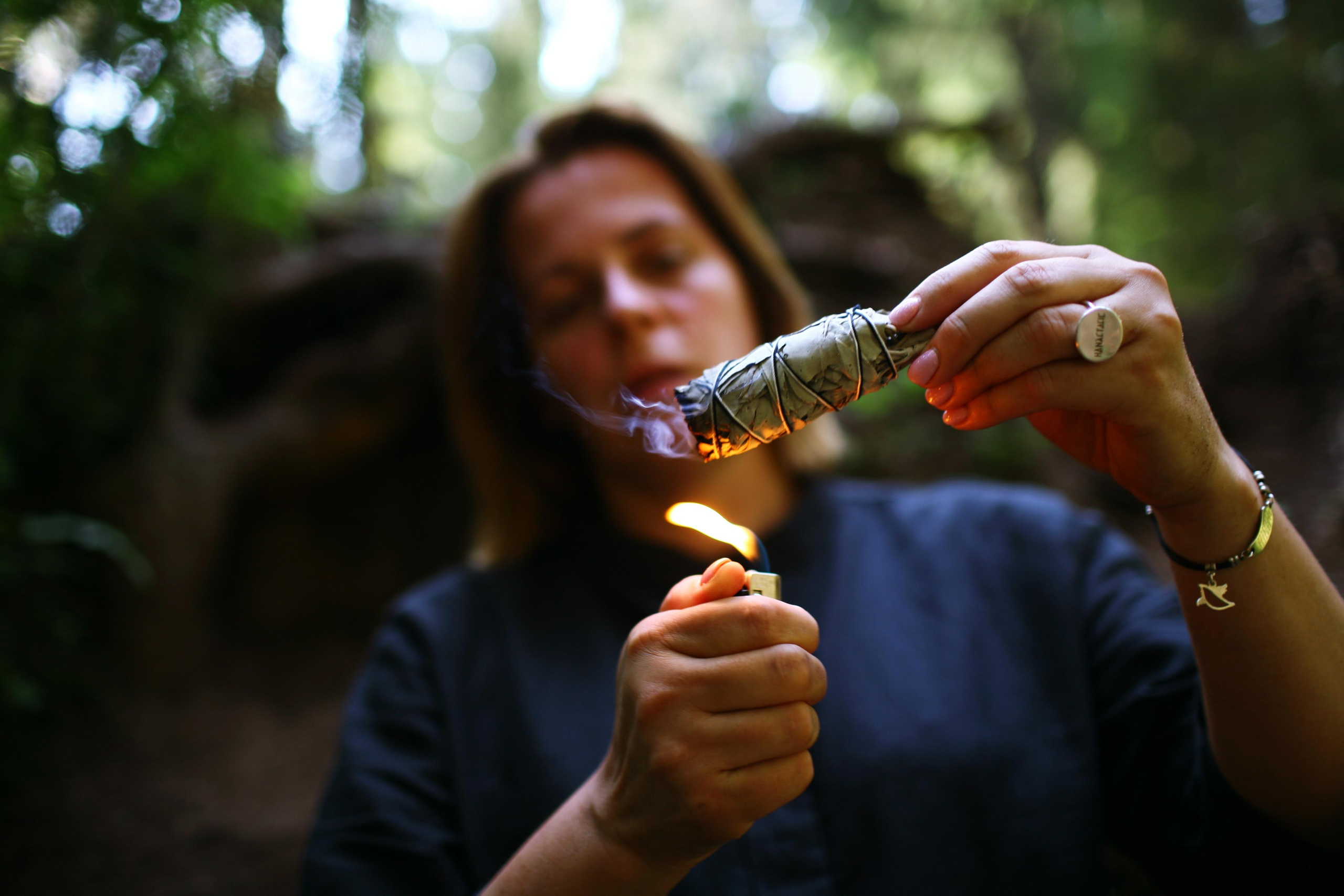 Anna, by herself. Woods and a little bit fire. Victoria Dini. Art photography in London / Folkestone, UK