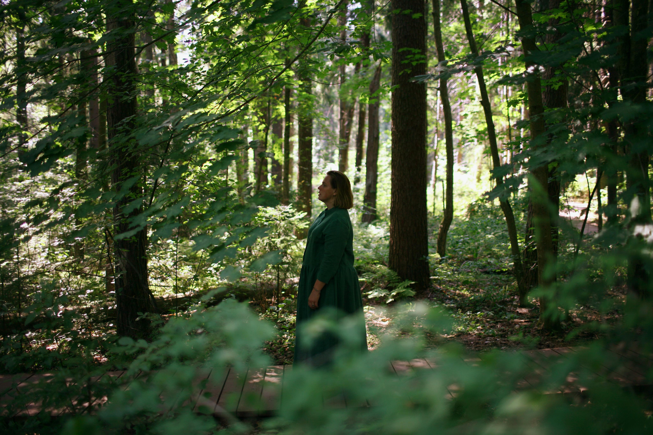Anna, by herself. Woods and a little bit fire. Victoria Dini. Art photography in London / Folkestone, UK