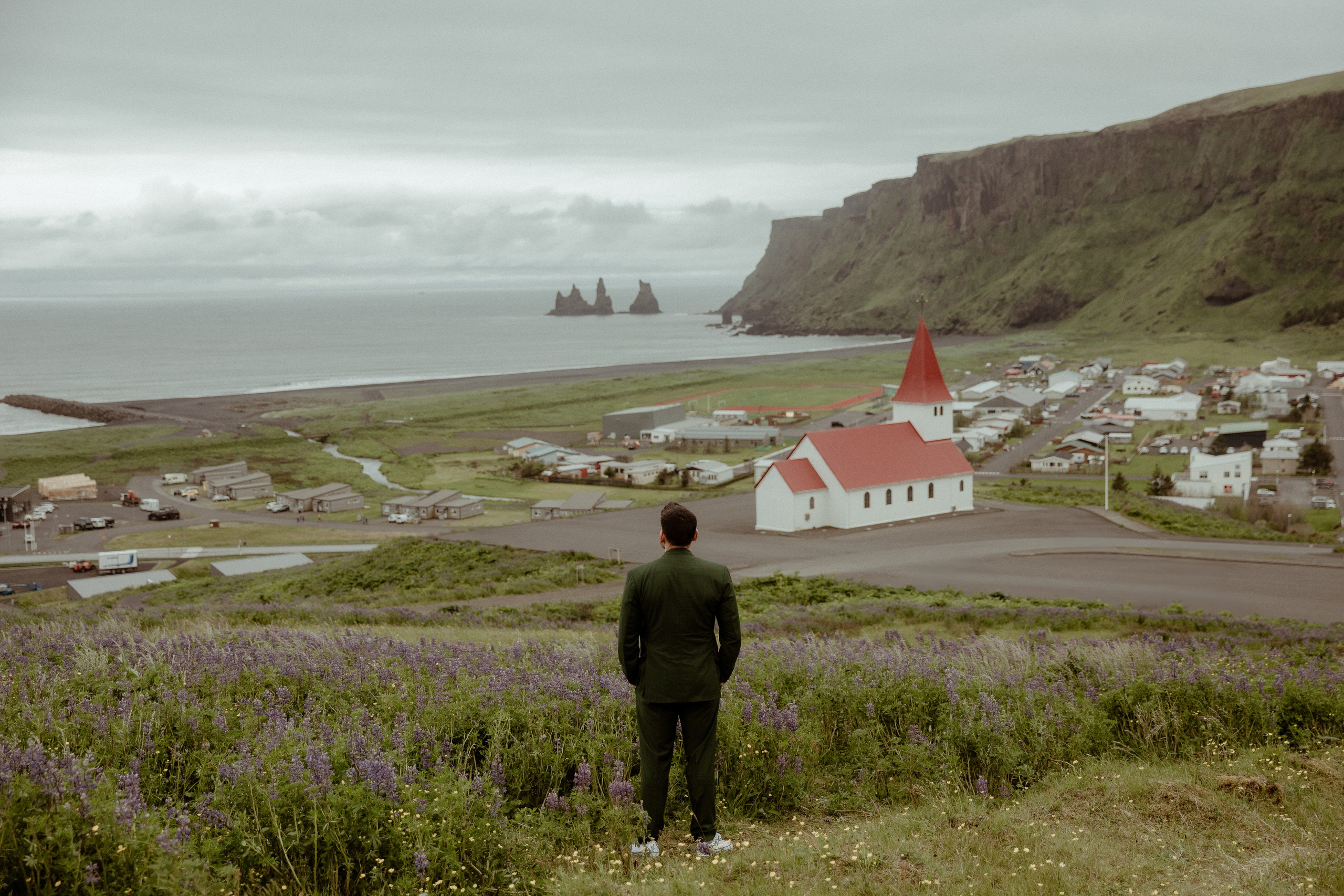 Elopement at Kvernufoss Waterfall. Iceland elopement photographer & videographer