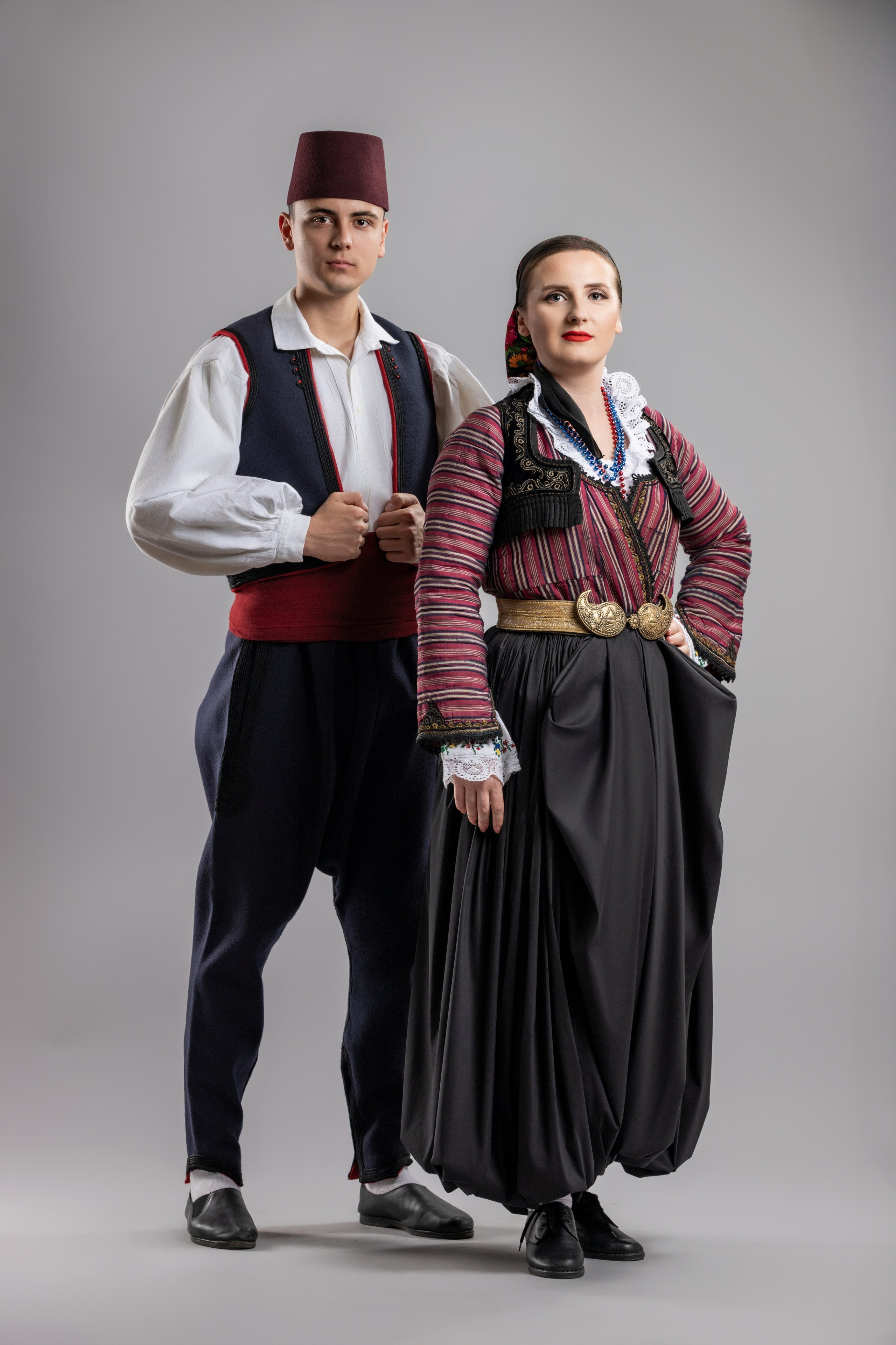 Traditional costumes of Bosnia and Herzegovina – a rich gallery of folk attire, colors, and details representing the country’s diverse cultural heritage. The images highlight handmade embroidery, fabrics, and patterns that preserve the spirit of tradition through generations.