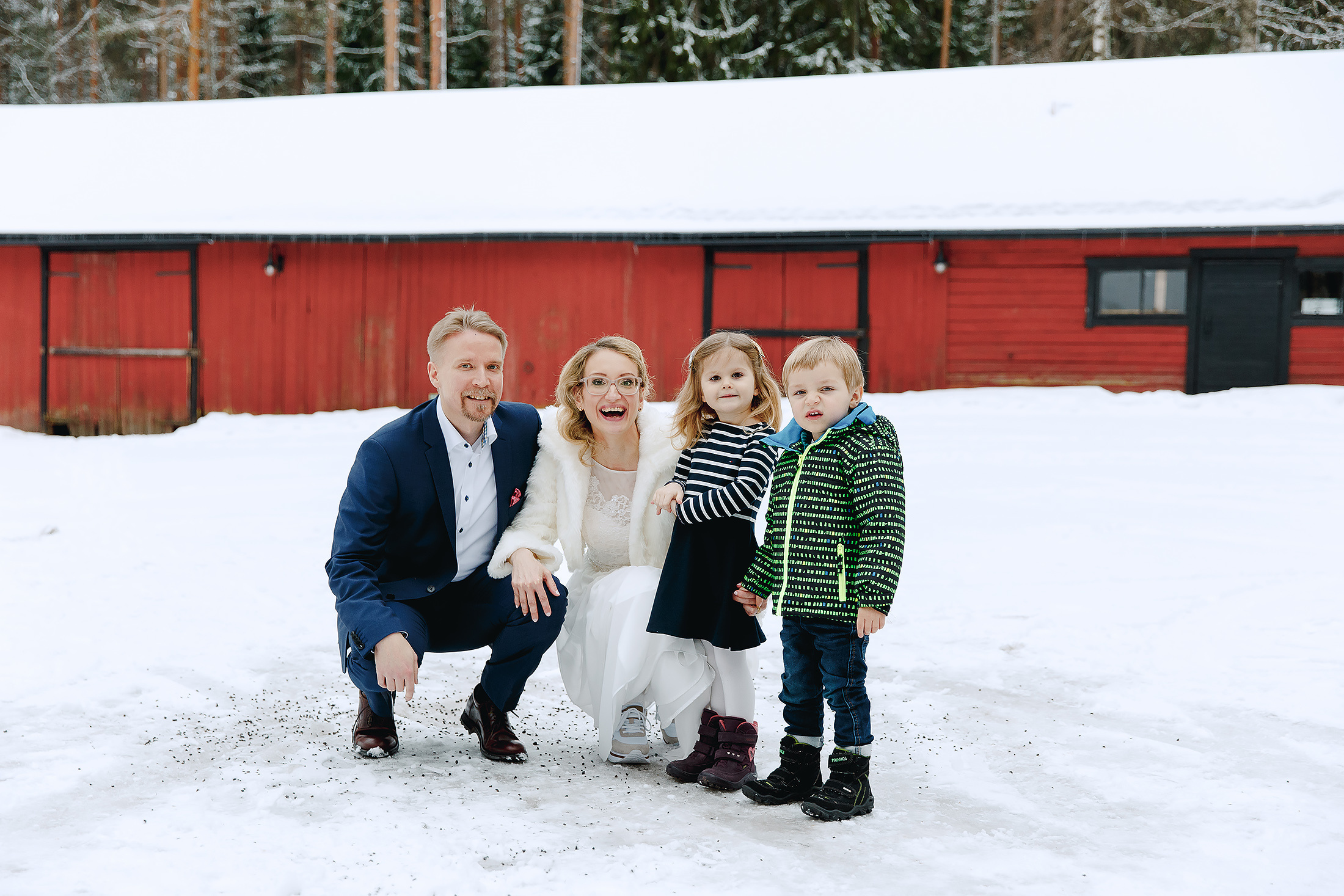 Talviset hääkuvat, hääkuvaus Nuuksiossa