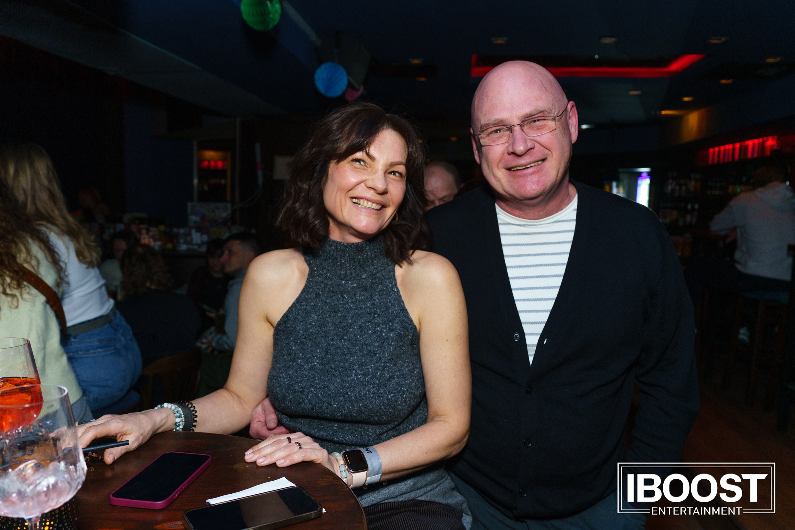 Woman and man posing together at the Animal JazZ concert in Sofia.