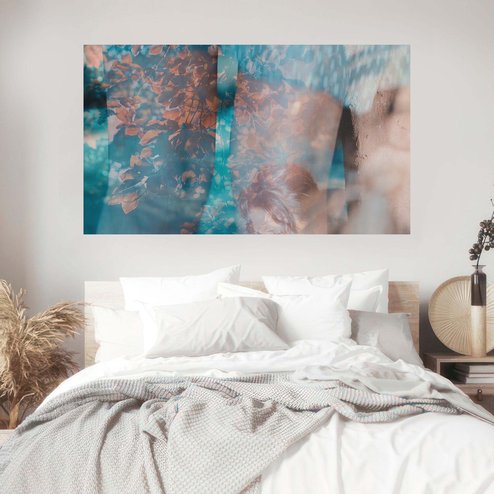 Elegant and artistic print for sale, symbolizing tenderness and self-reflection