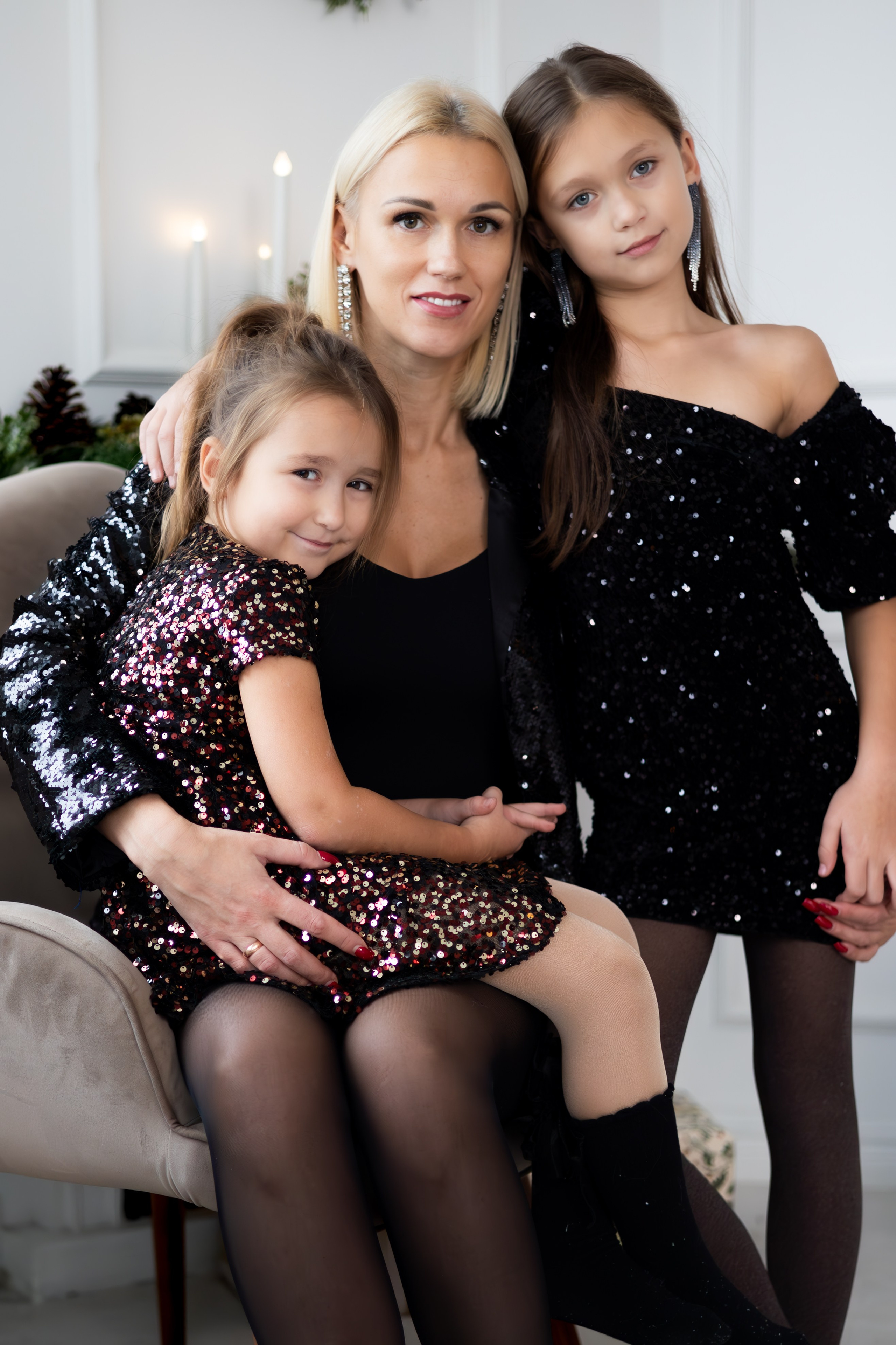 Ziemassvētku ģimenes fotosesija