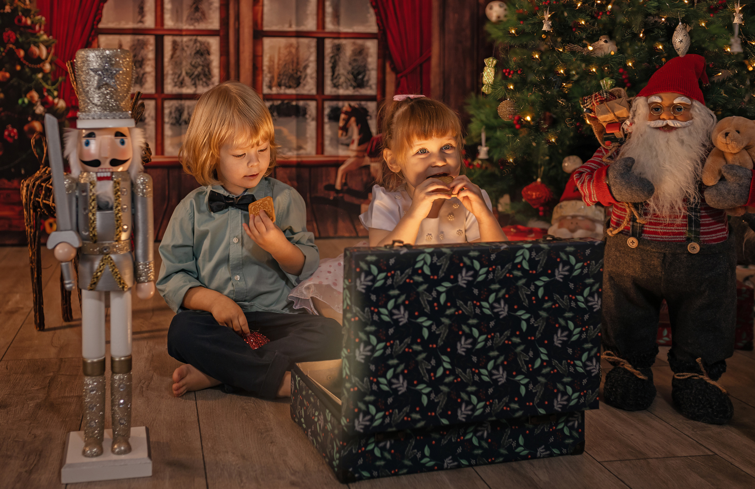Weihnachts-Fotoshooting für zauberhafte weihnachtliche Familienfotos