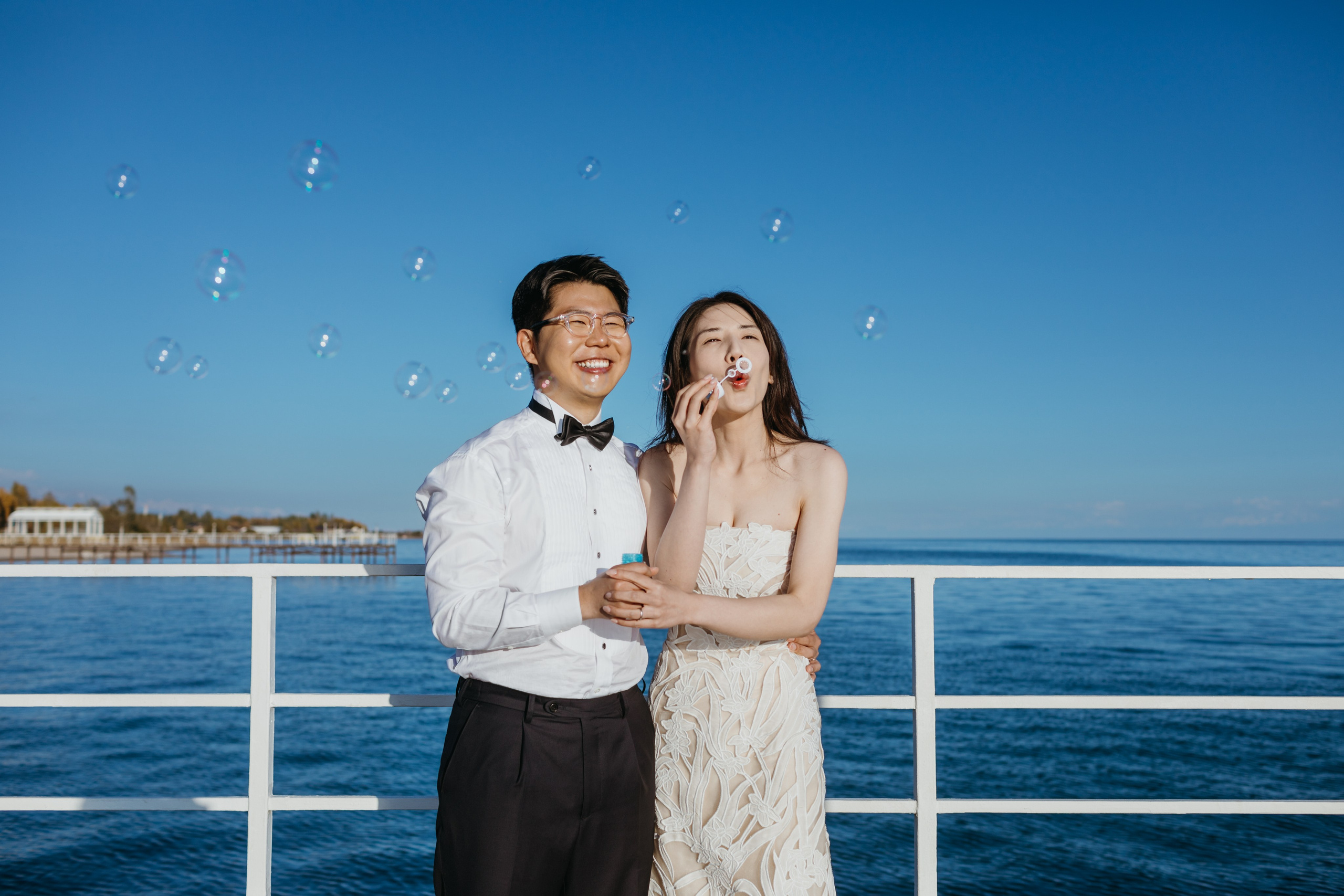 Чесан и Лиса (South Korea) — свадебная фотосессия на Иссык-Куле, пансионат “Каприз” | Chisun & Lisa — Issyk-Kul Lake wedding photos, Capriz. Фотограф в Бишкеке Оксана Шувалова