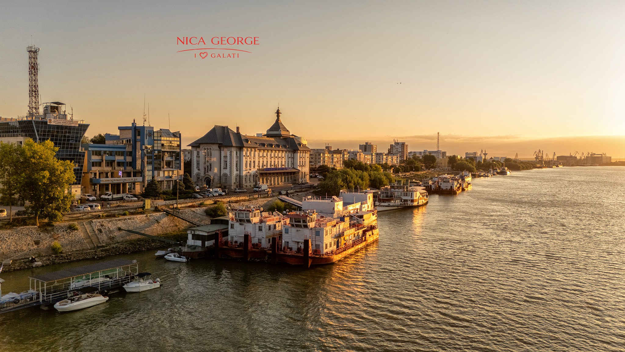 Dunărea și Faleza Galați – peisaj pentru ședință foto de nuntă