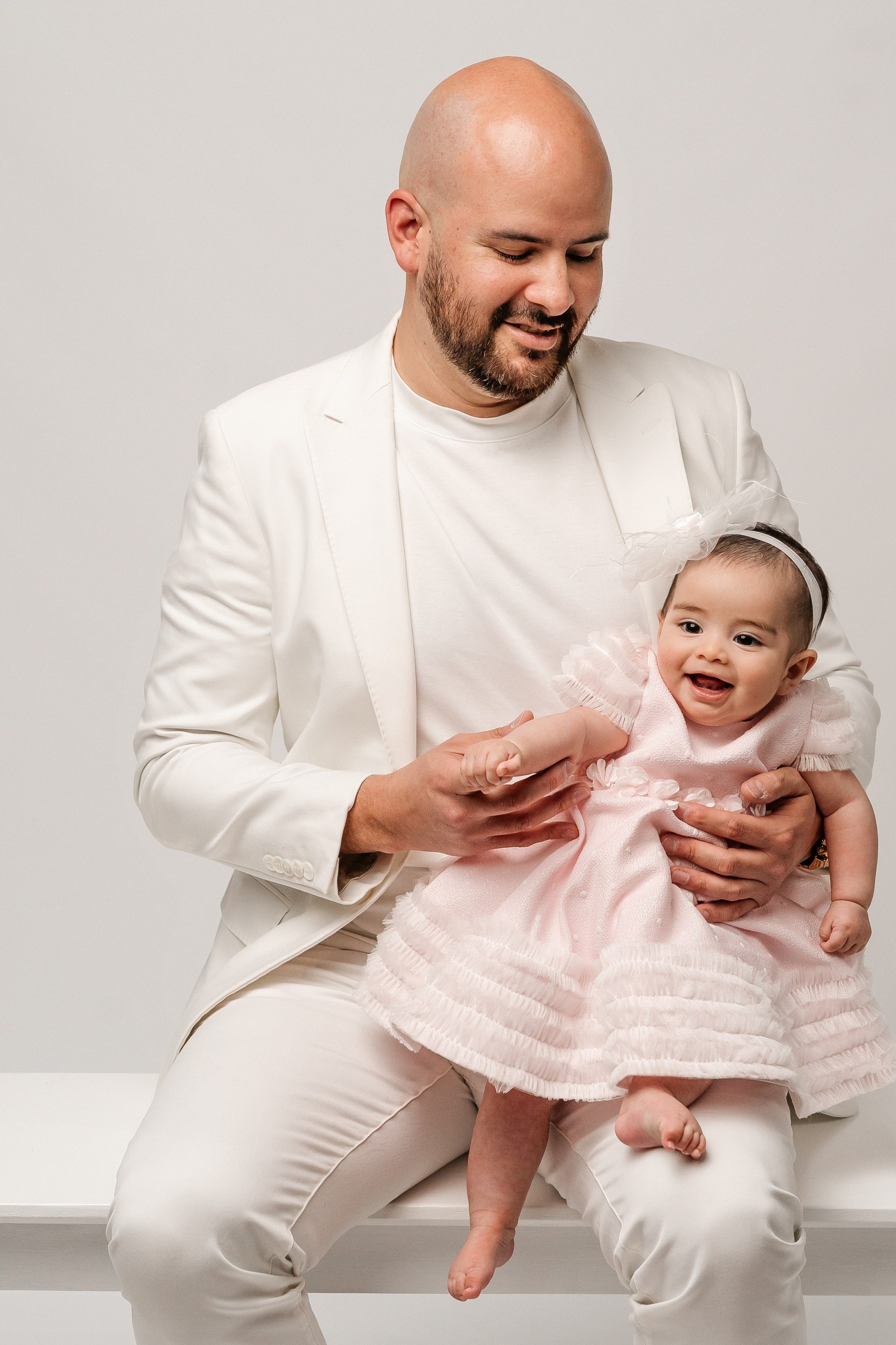 A studio milestone session for 5 months old baby Alejandra and her beautiful family❤️. Newborn and family photographer. Hills District. Sydney