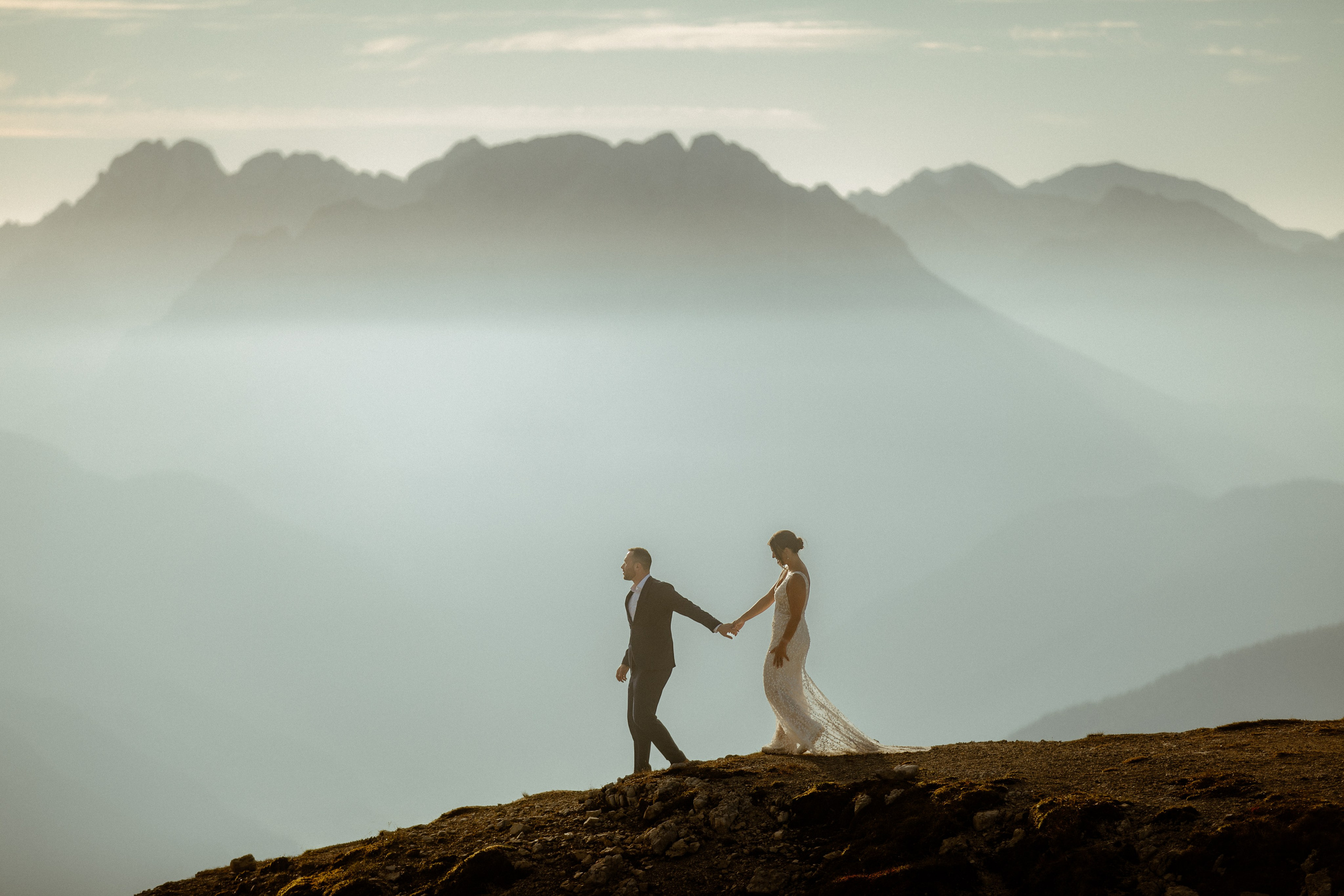 Scenic Dolomites Elopement. Iceland elopement photographer & videographer