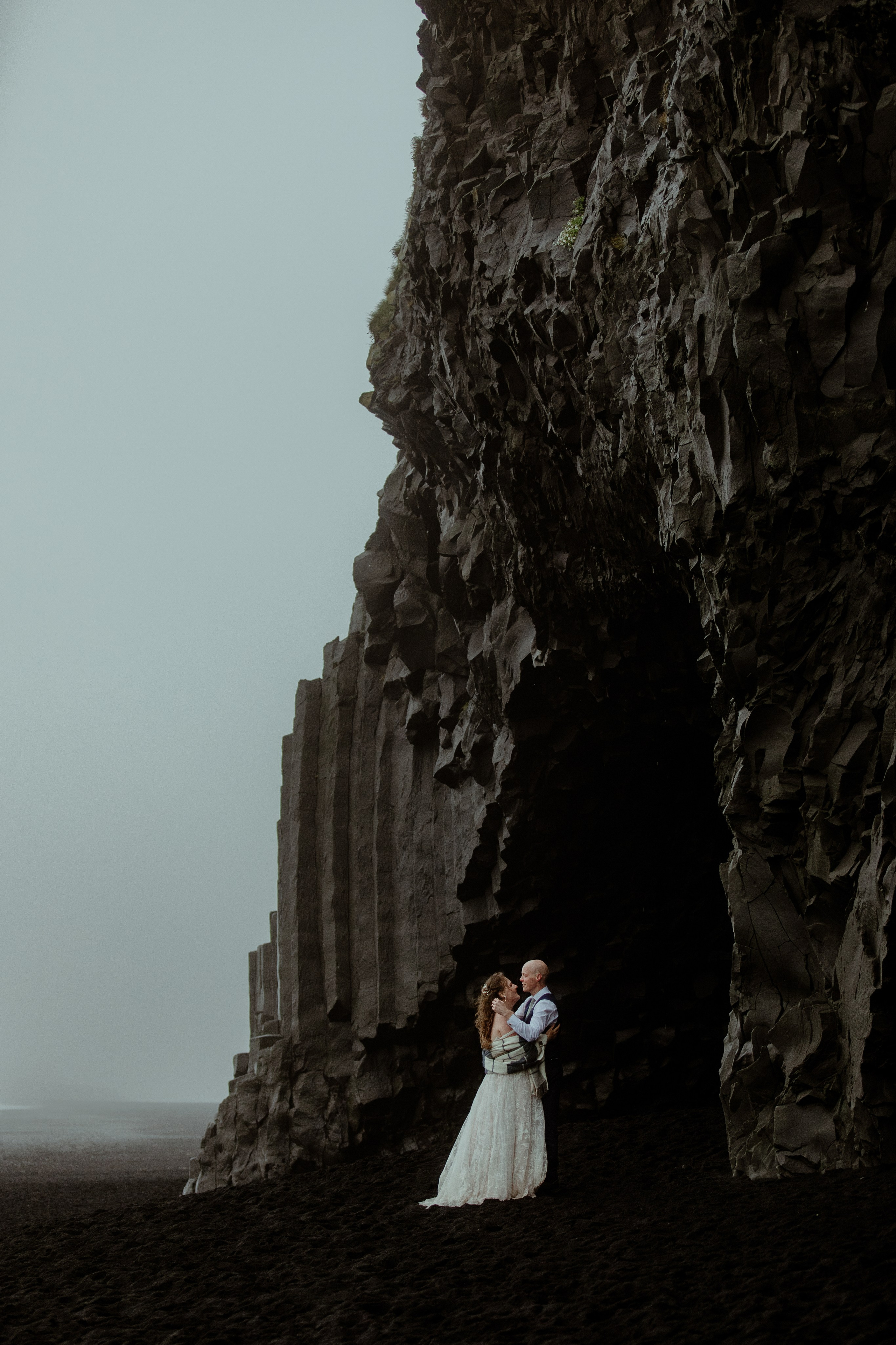 Iceland Elopement at Black Sand Beach. Iceland elopement photographer & videographer