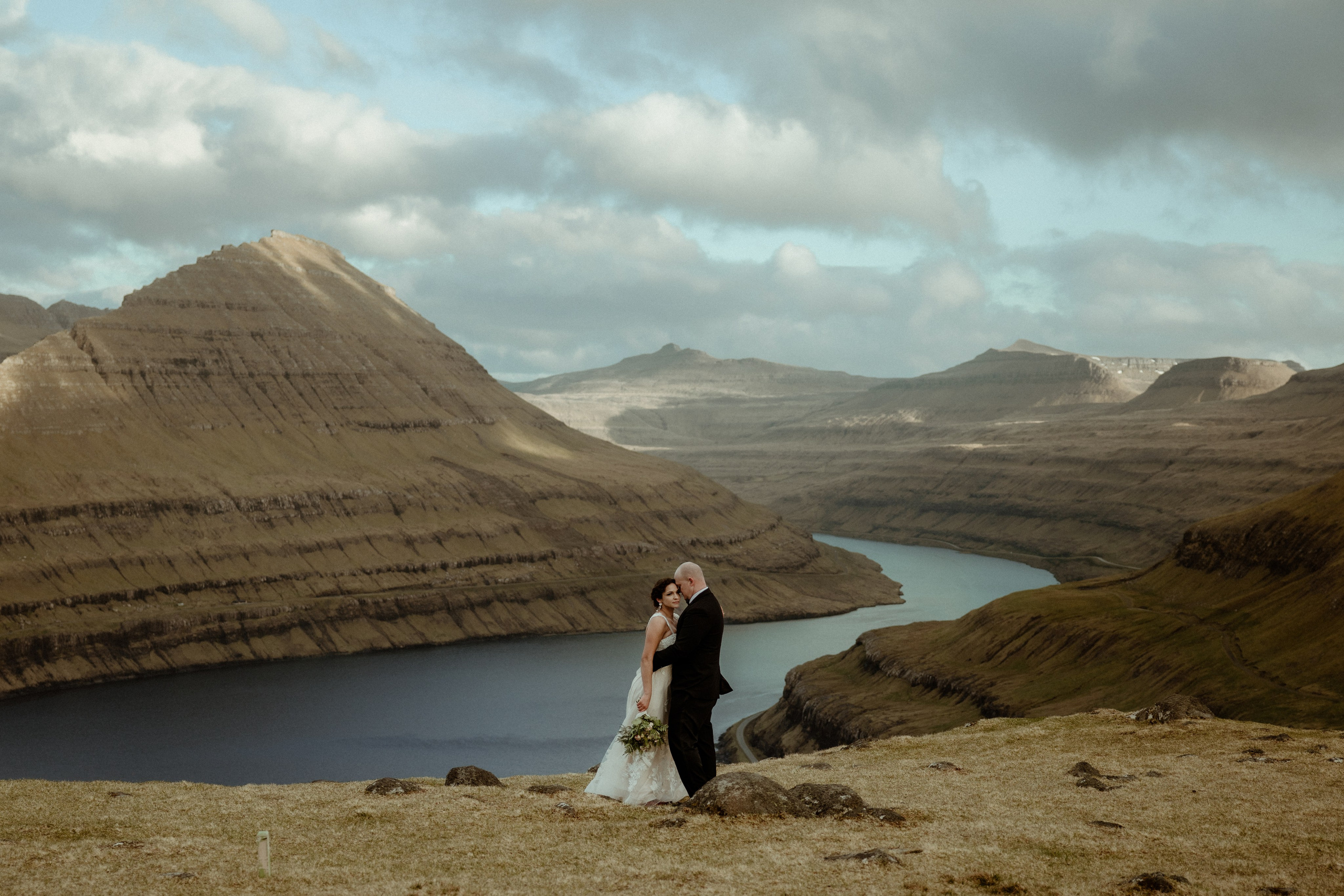 Elope at Faroe islands to celebrate 10 years anniversary. Iceland elopement photographer & videographer
