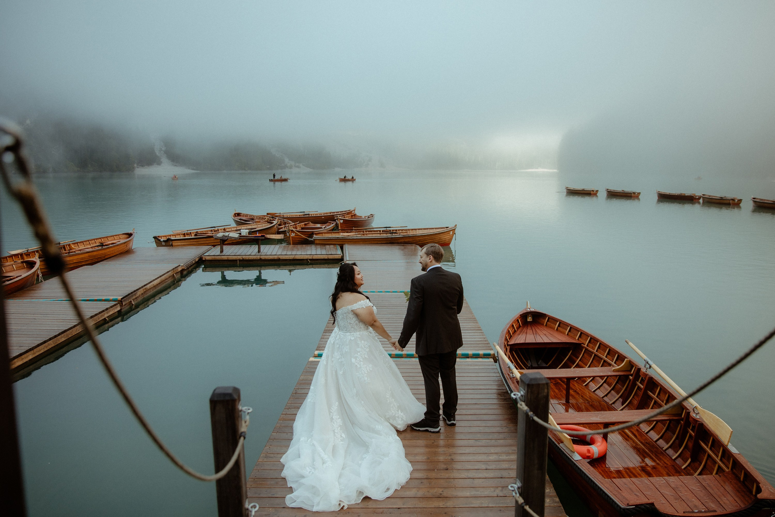 Secret Dolomites elopement at Lago di Braies & Cadini di Misurina | Best place to elope in Italy. Iceland elopement photographer & videographer