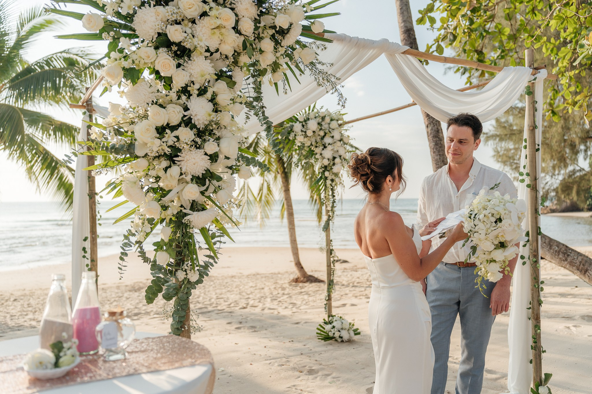 Western ceremony. Wedding on Koh Samui, Thailand