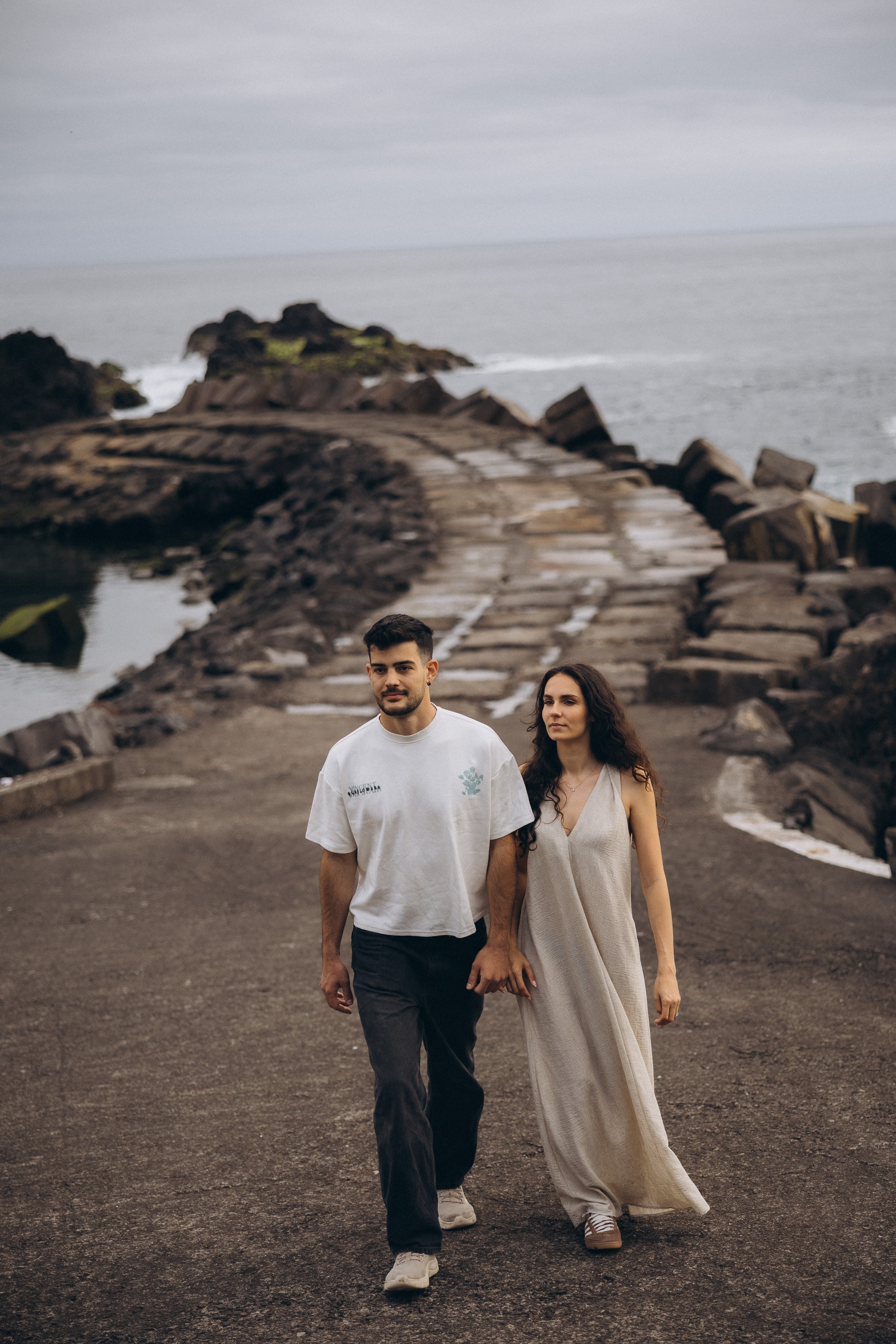 Engagement Photoshoot at Seixal Beach, Madeira | Romantic Couple Session