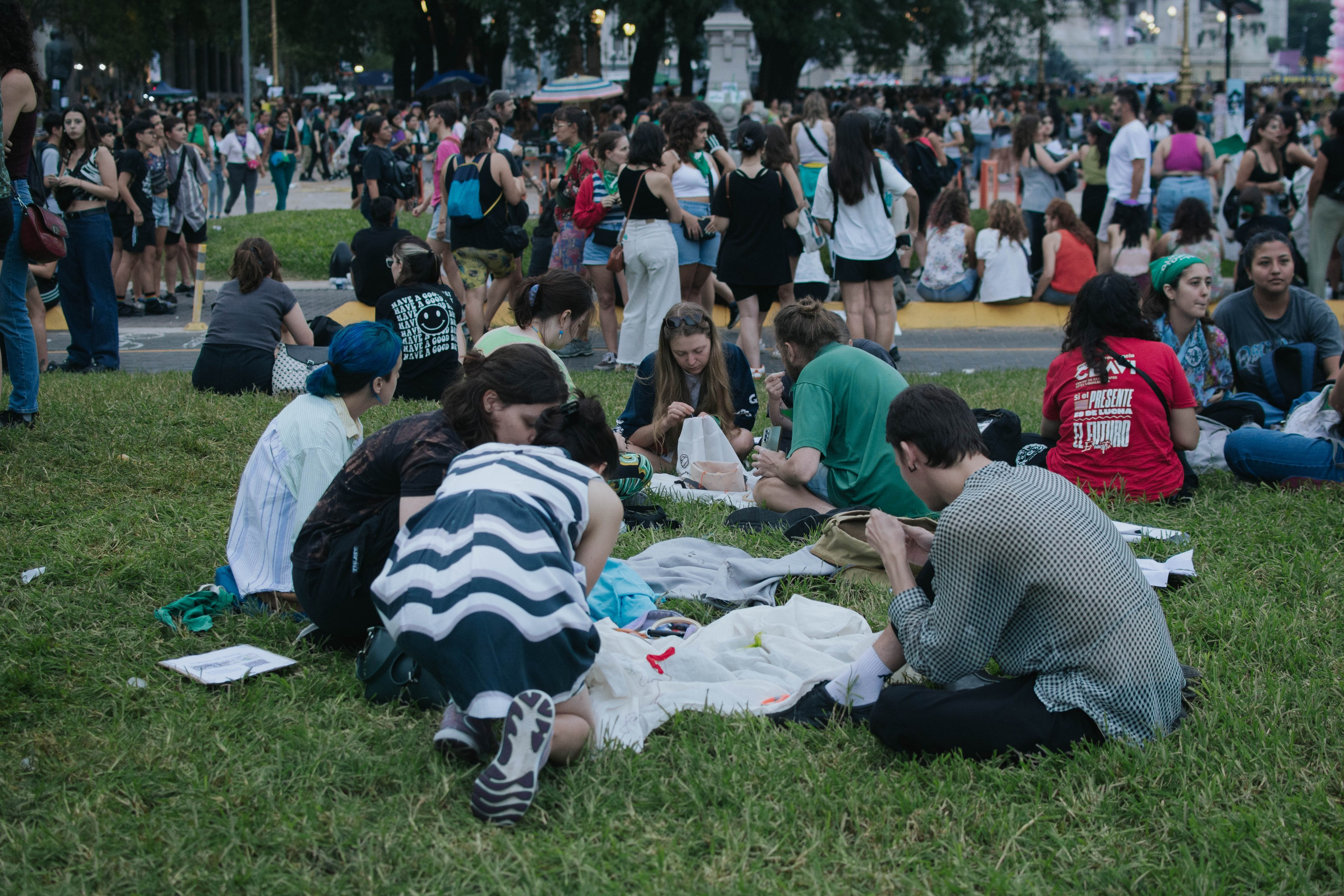 The Women’s March and our embroidery action. Reportage. Buenos Aires. Photographer @elmirkami in the city of Buenos Aires