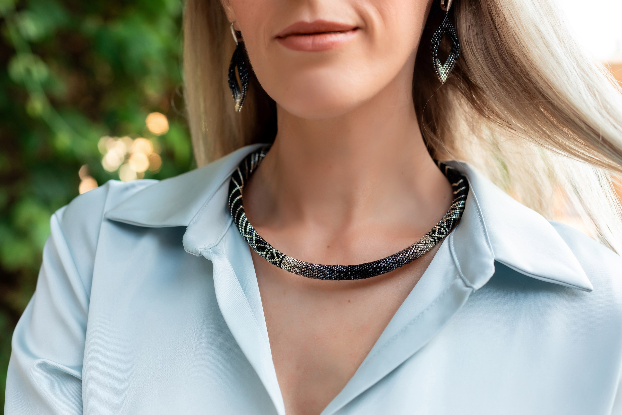 Photo shoot for a brand of handmade jewellery made of jewellery beads