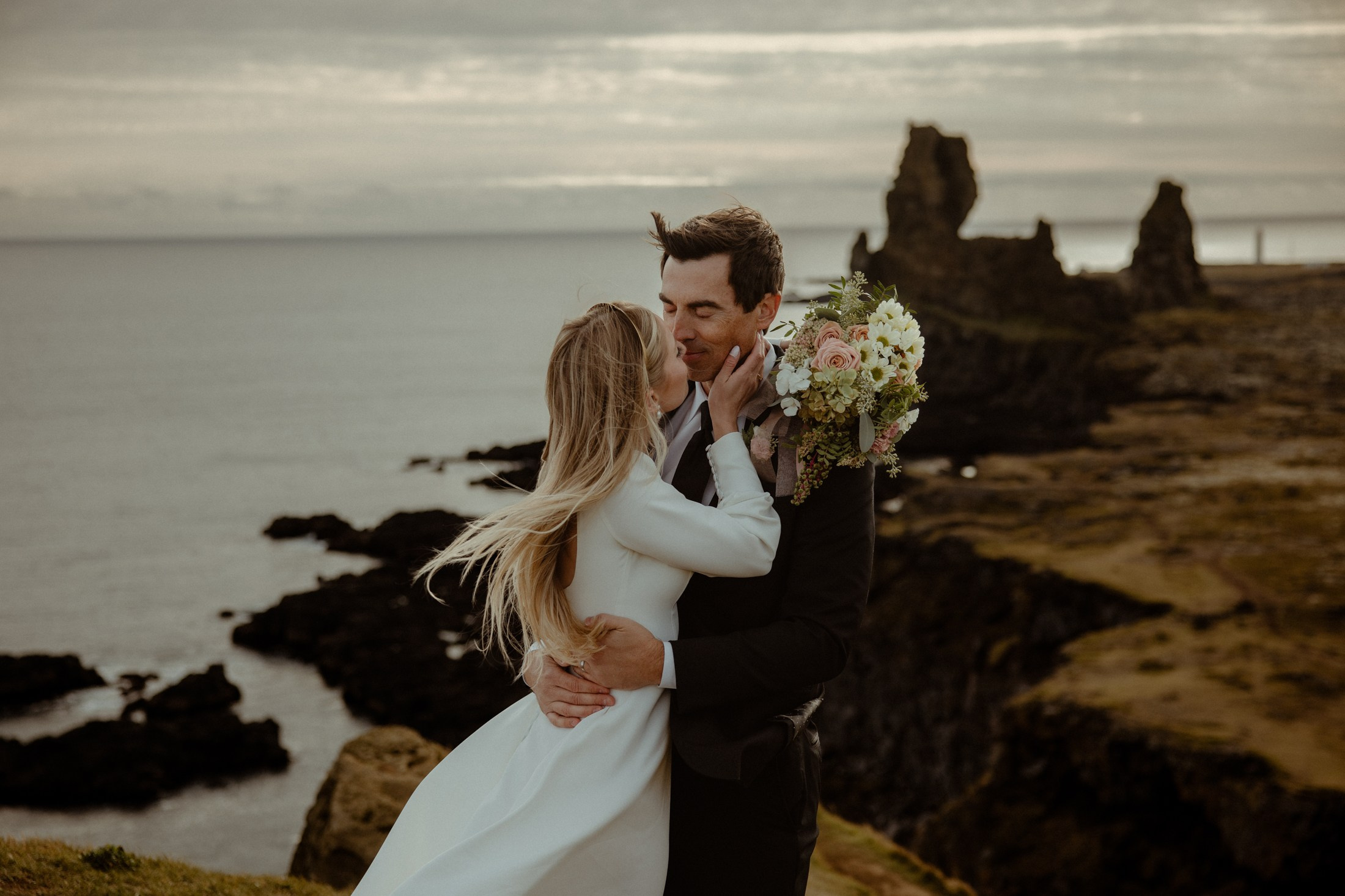 Iceland elopement at Budir Black Church | Snæfellsnes wedding by Iceland elopement photographer & videographer. Iceland elopement photographer & videographer