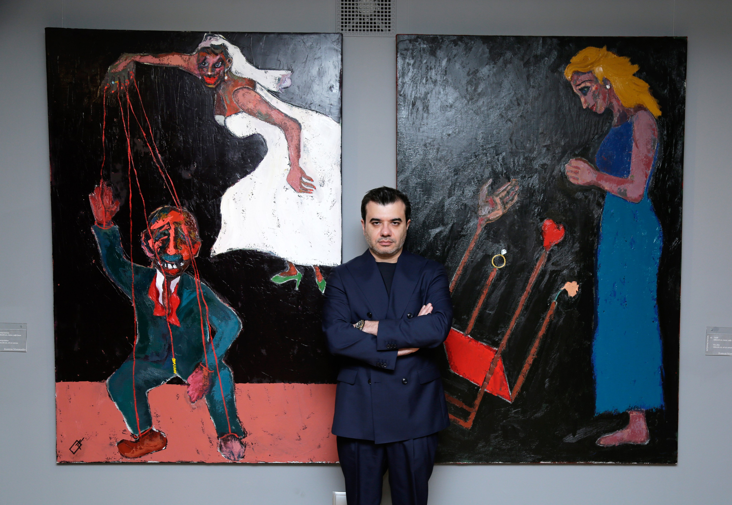 Photo report of “Interpretation” solo exhibition of Kamran Mammadov. KAMRAN MAMMADOV ART