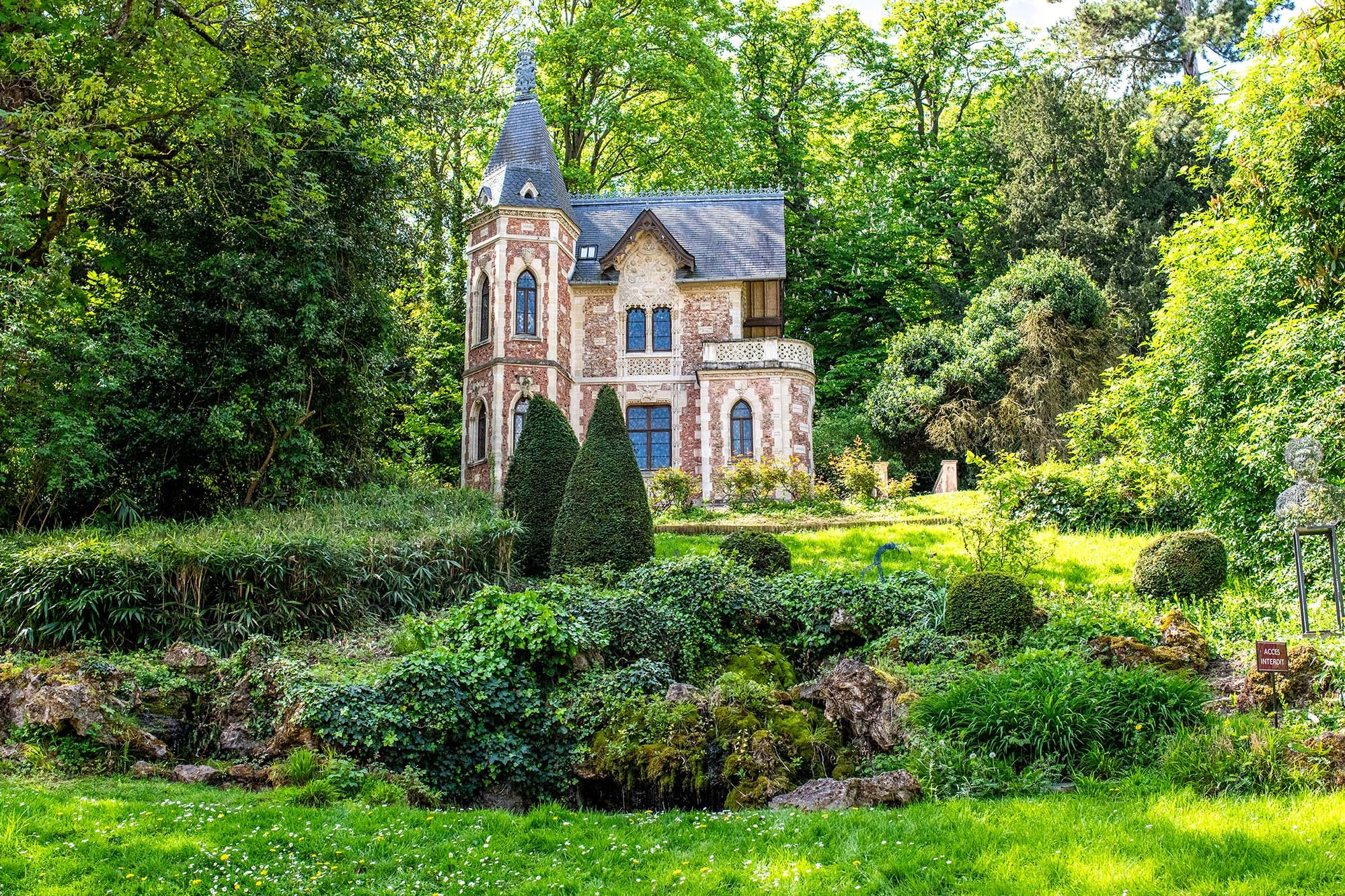 Château d'If in the gardens of Château de Monte-Cristo, Alexandre Dumas museum near Paris, France